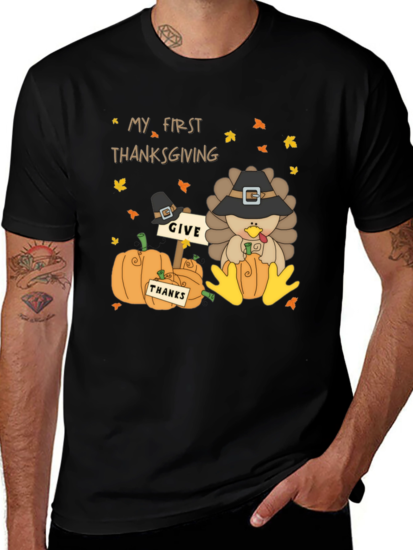 My First Thanksgiving Turkey Pumpkin Graphic Tee