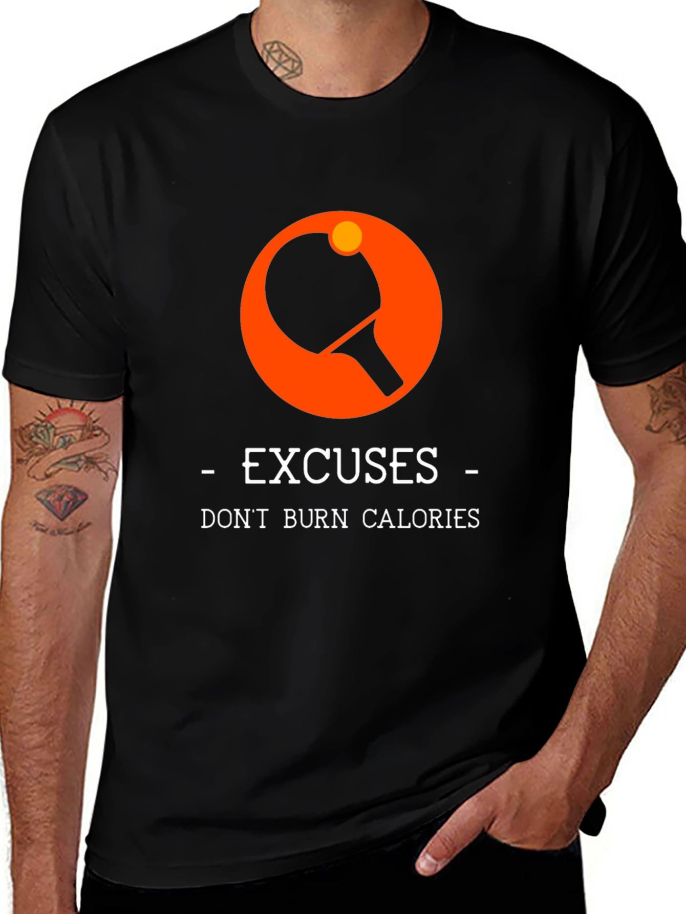 Variant 23 of Ping Pong Calories T-Shirt - Funny Workout Tee