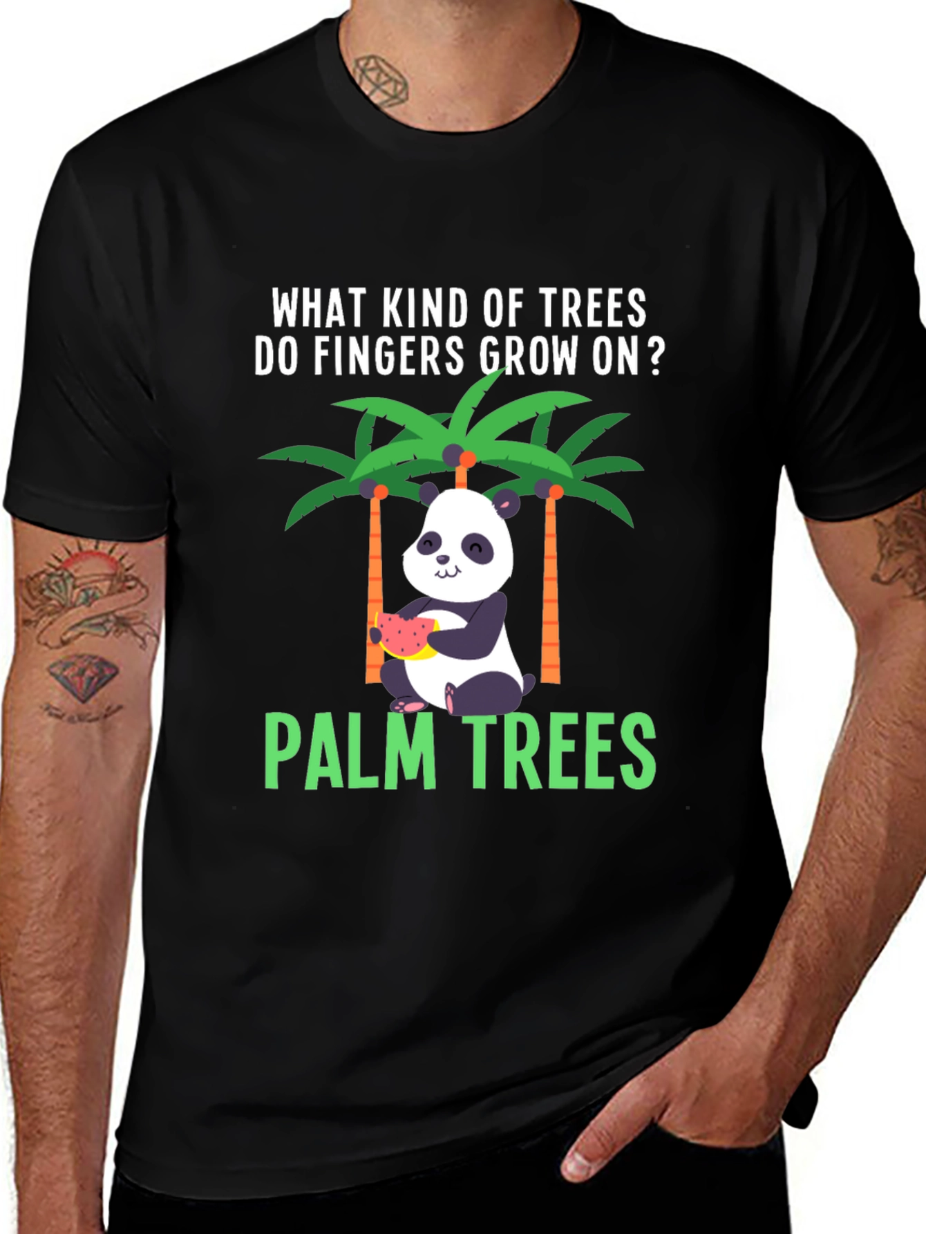 Variant 16 of Funny Panda Palm Trees T-Shirt