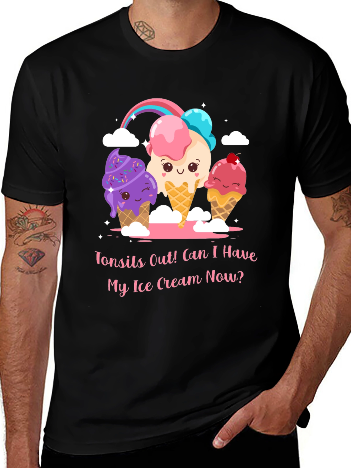 Variant 8 of Tonsils Out Ice Cream T-Shirt