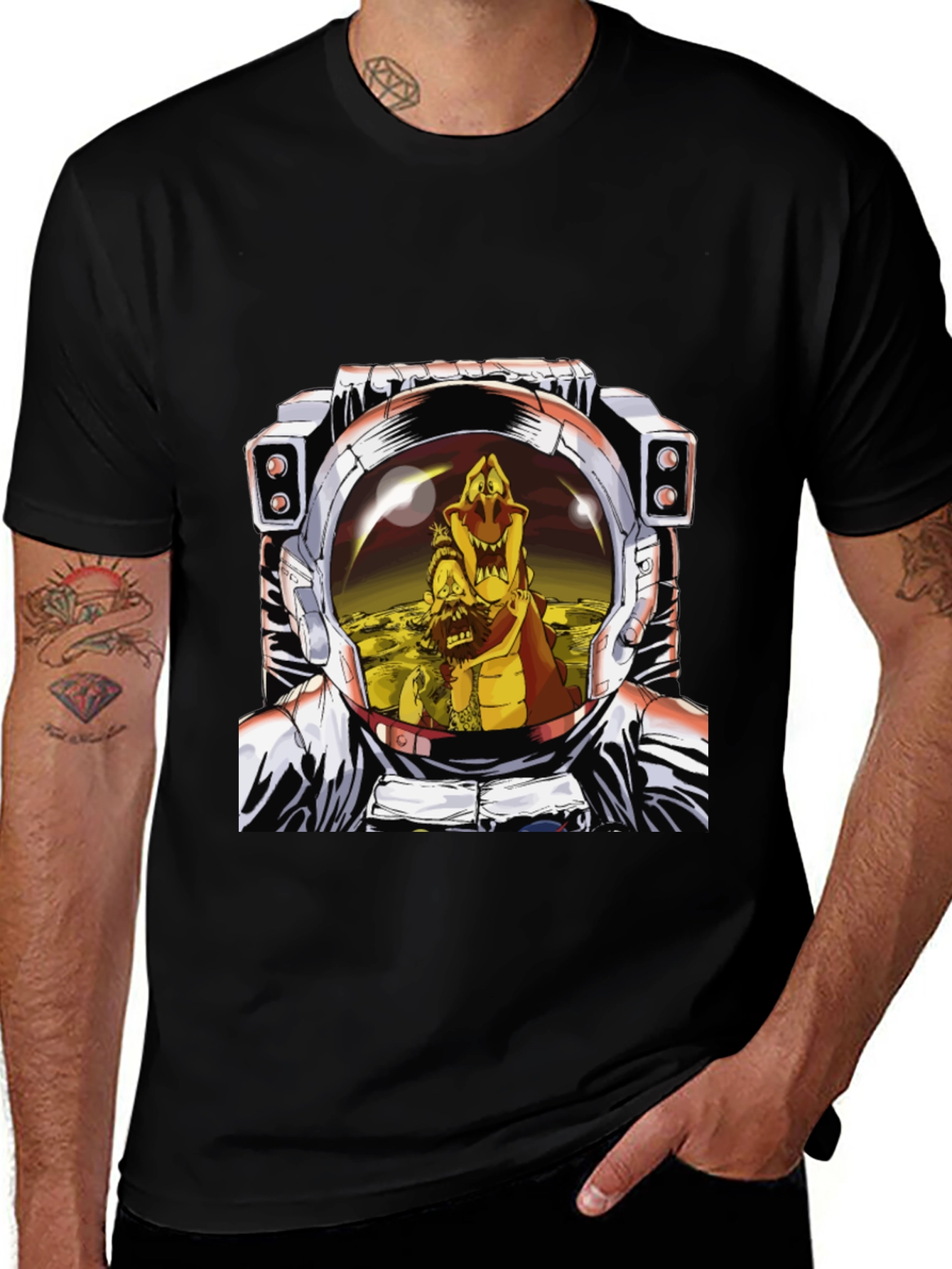 Variant 12 of Astronaut Reflective Print Graphic Tee