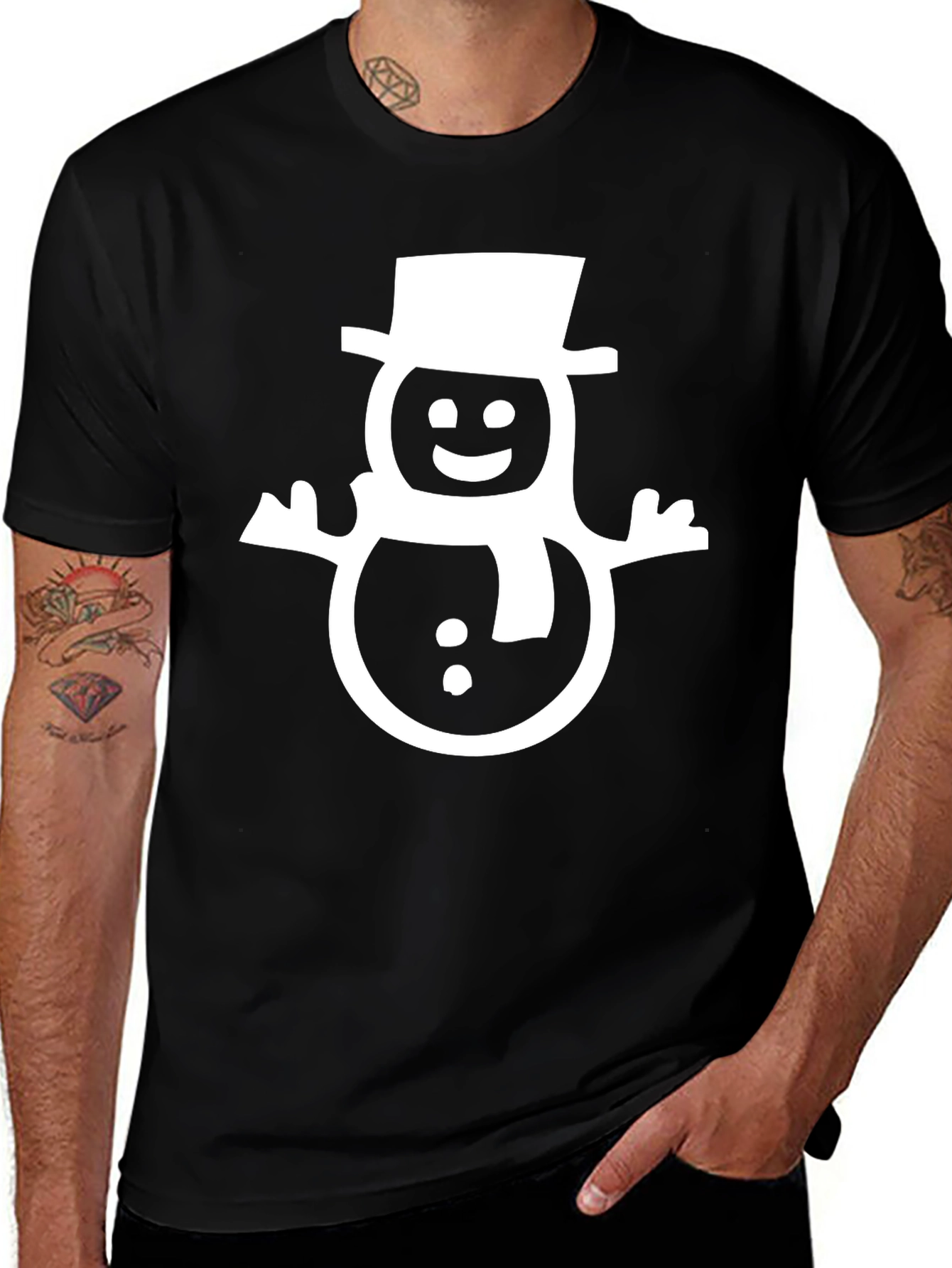 Variant 11 of Festive Snowman Graphic Tee - Holiday Fun
