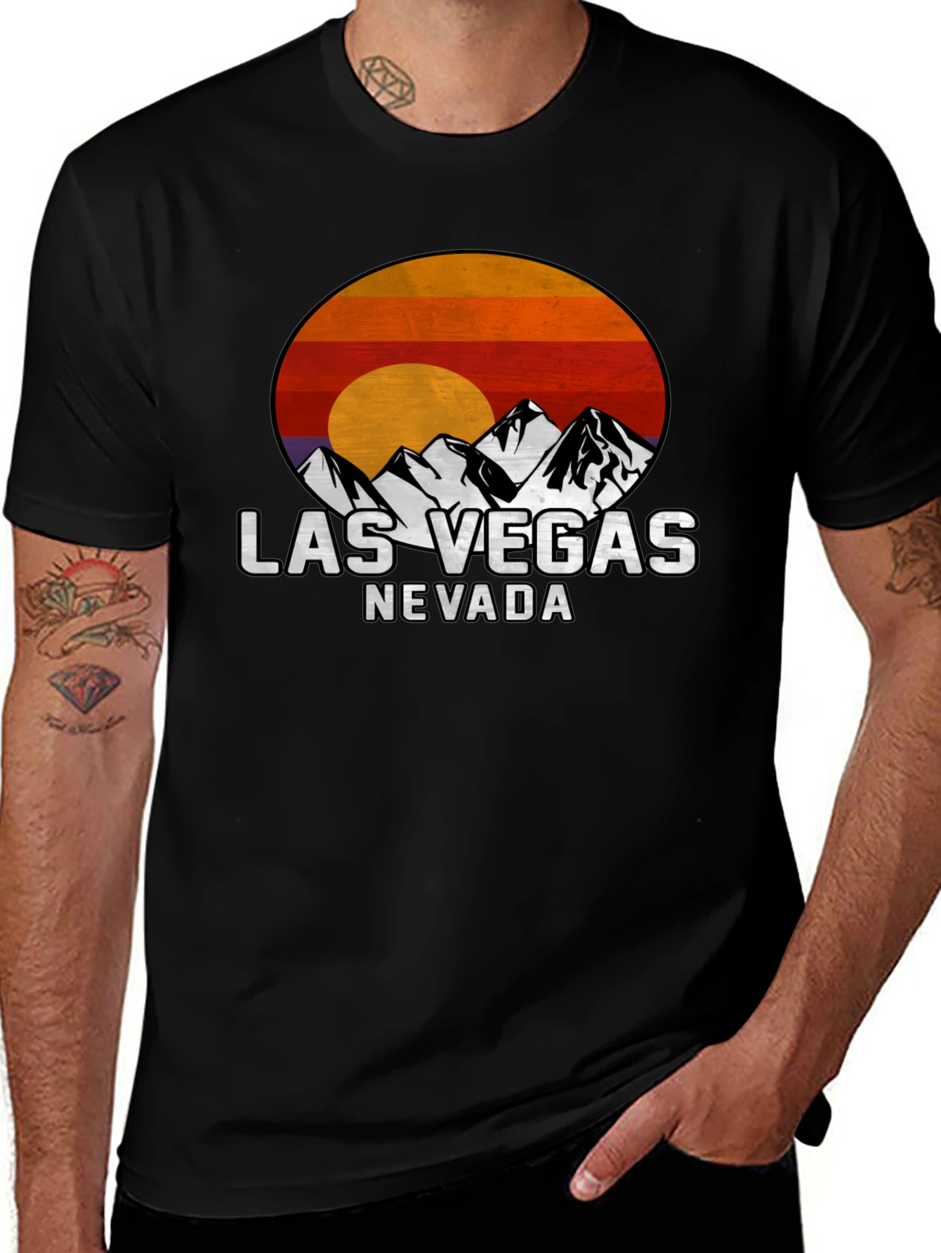 Variant 15 of Las Vegas Nevada Mountain Sunset Graphic Tee