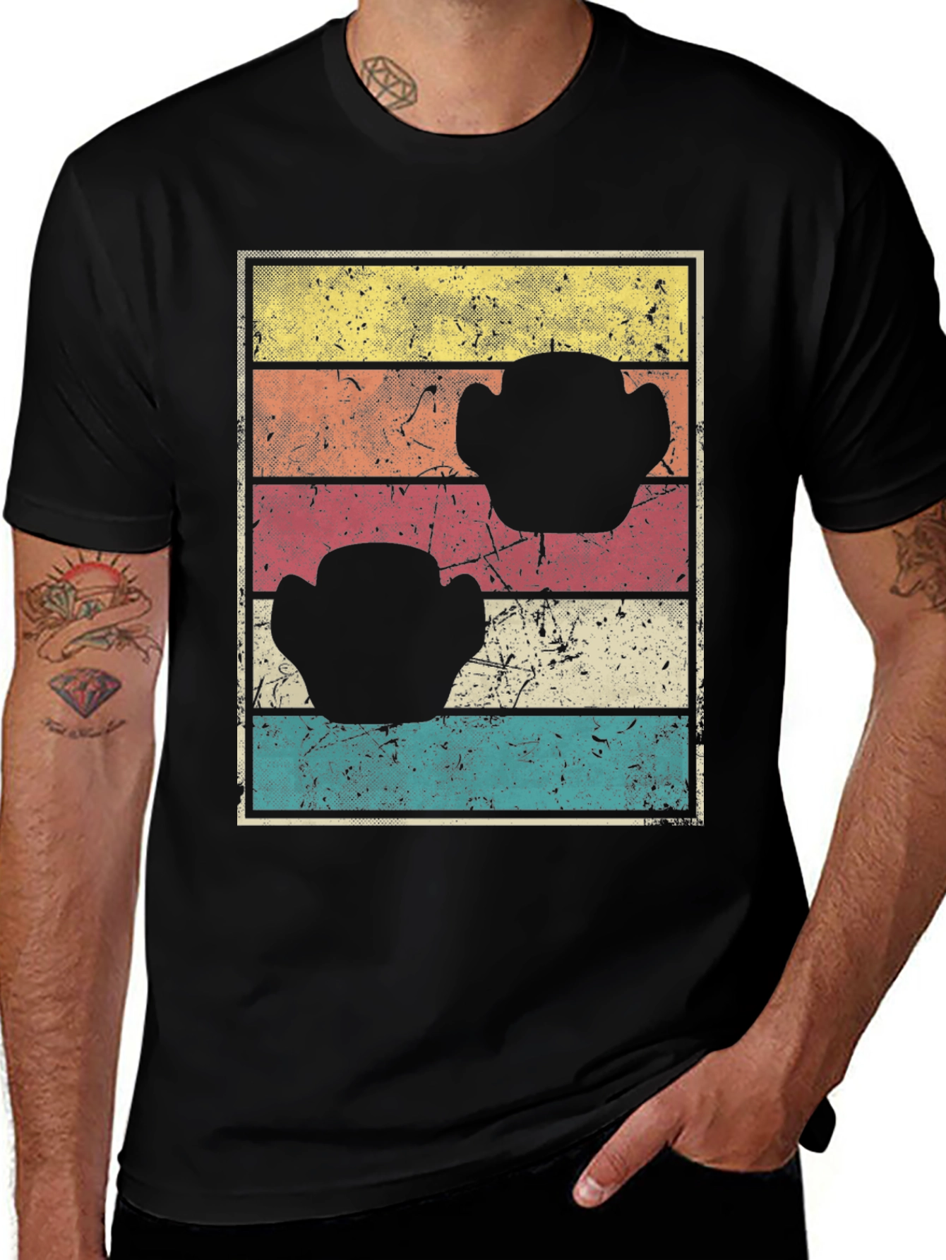 Variant 11 of Retro Monkey Silhouette T-Shirt