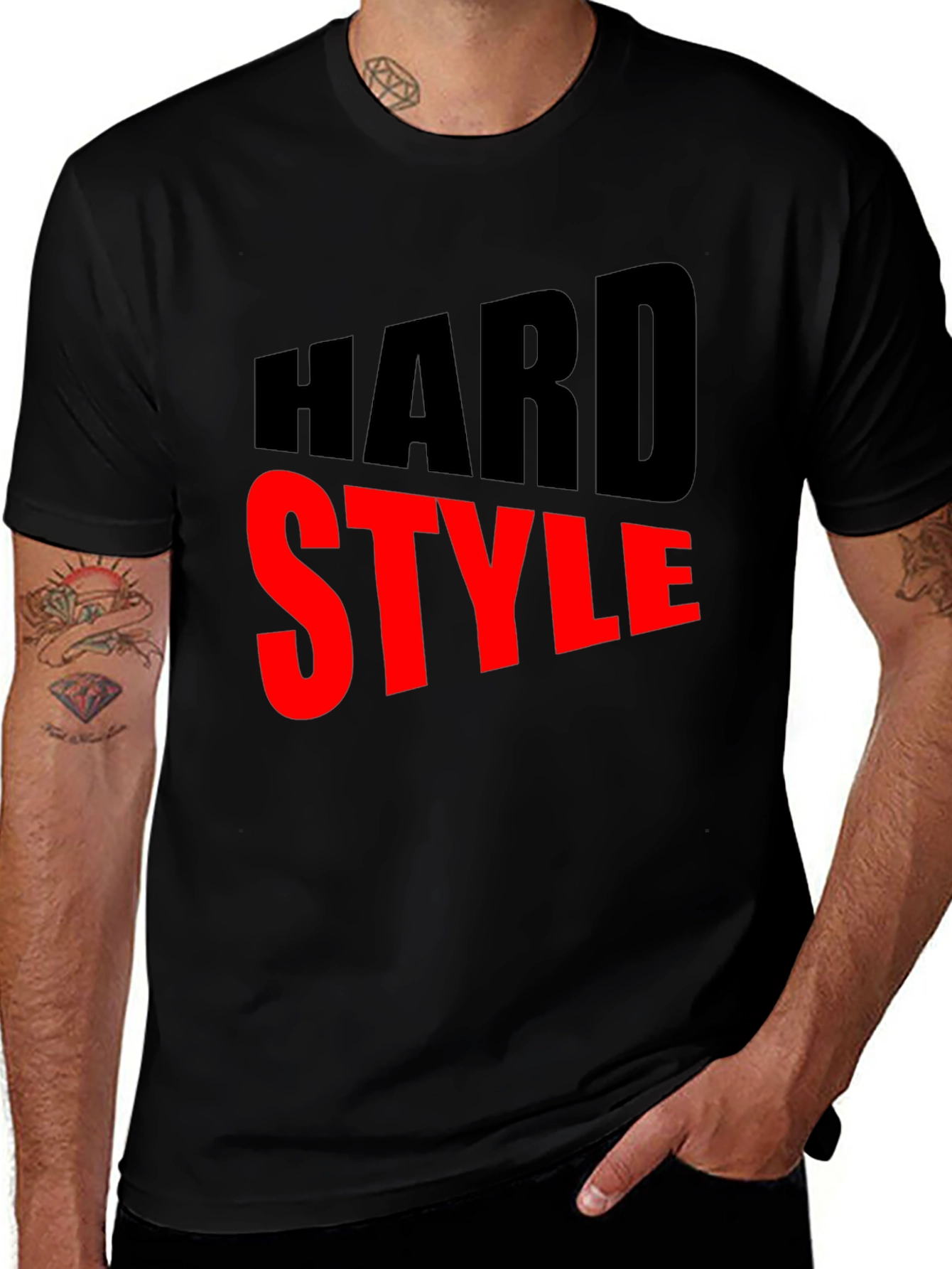 Hard Style Graphic Tee - Bold Black T-Shirt