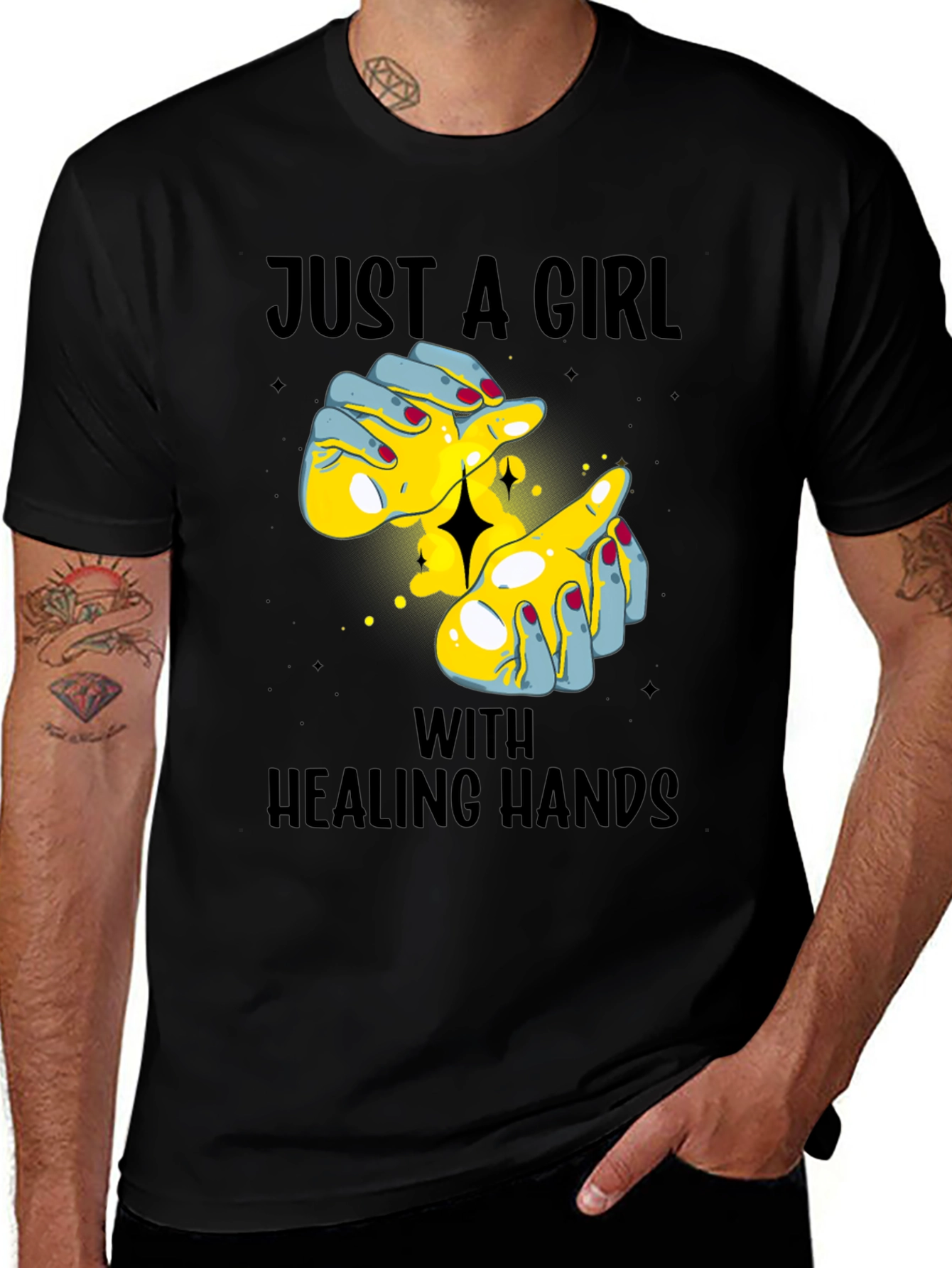 Just a Girl With Healing Hands Graphic Tee
