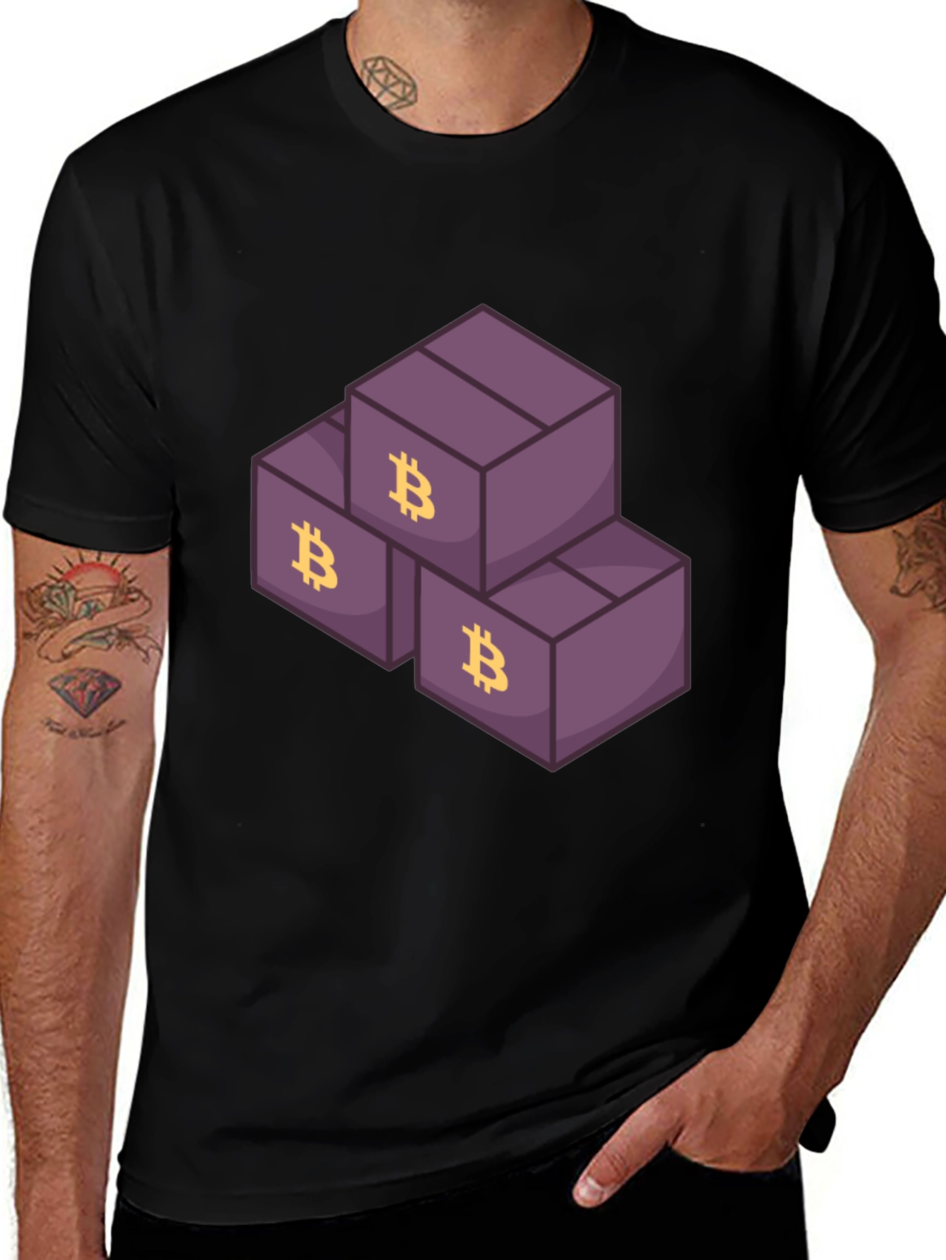 Variant 25 of Bitcoin Stack Graphic T-Shirt - Crypto Currency Tee