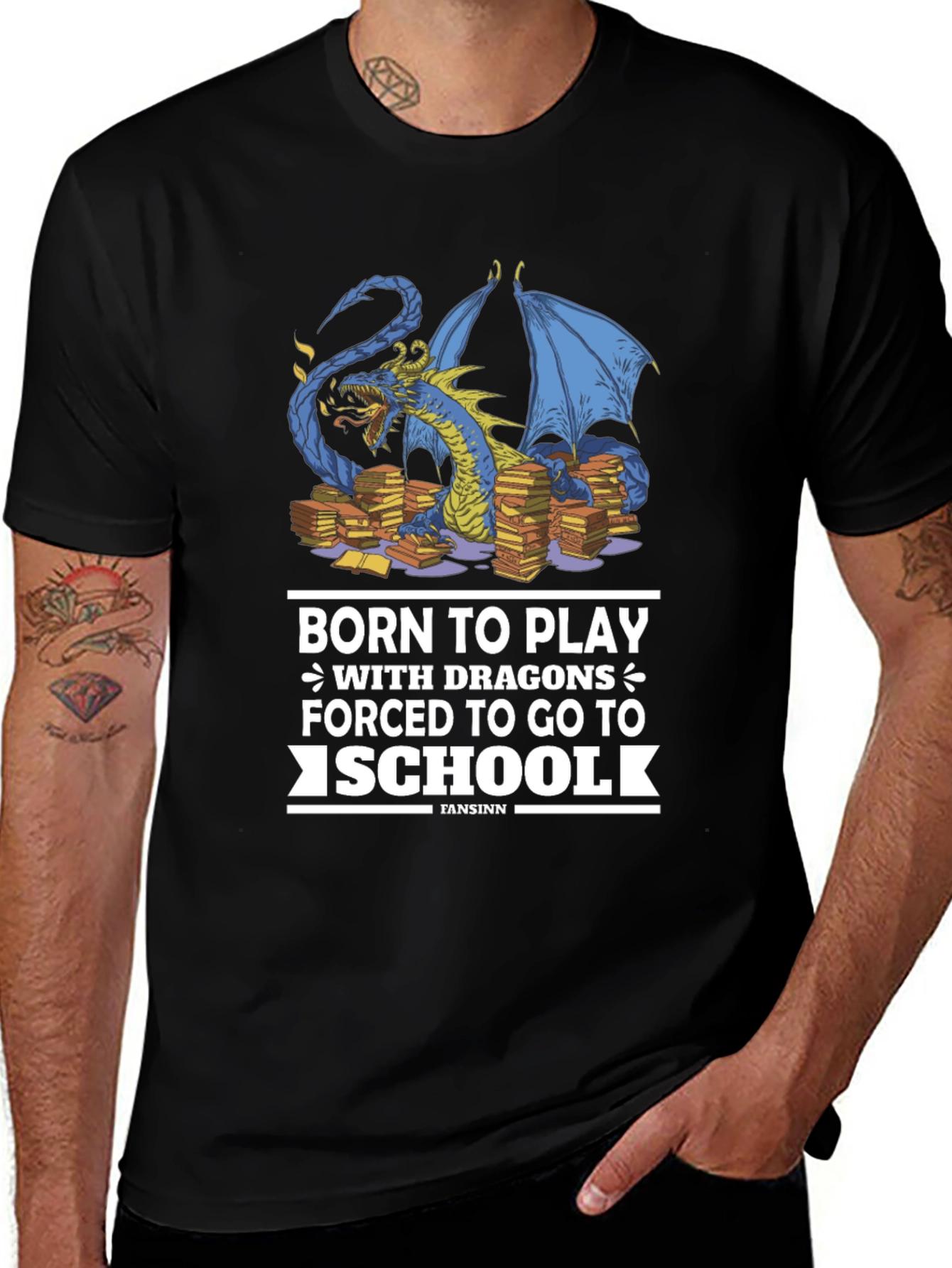 Variant 10 of Born to Play with Dragons T-Shirt