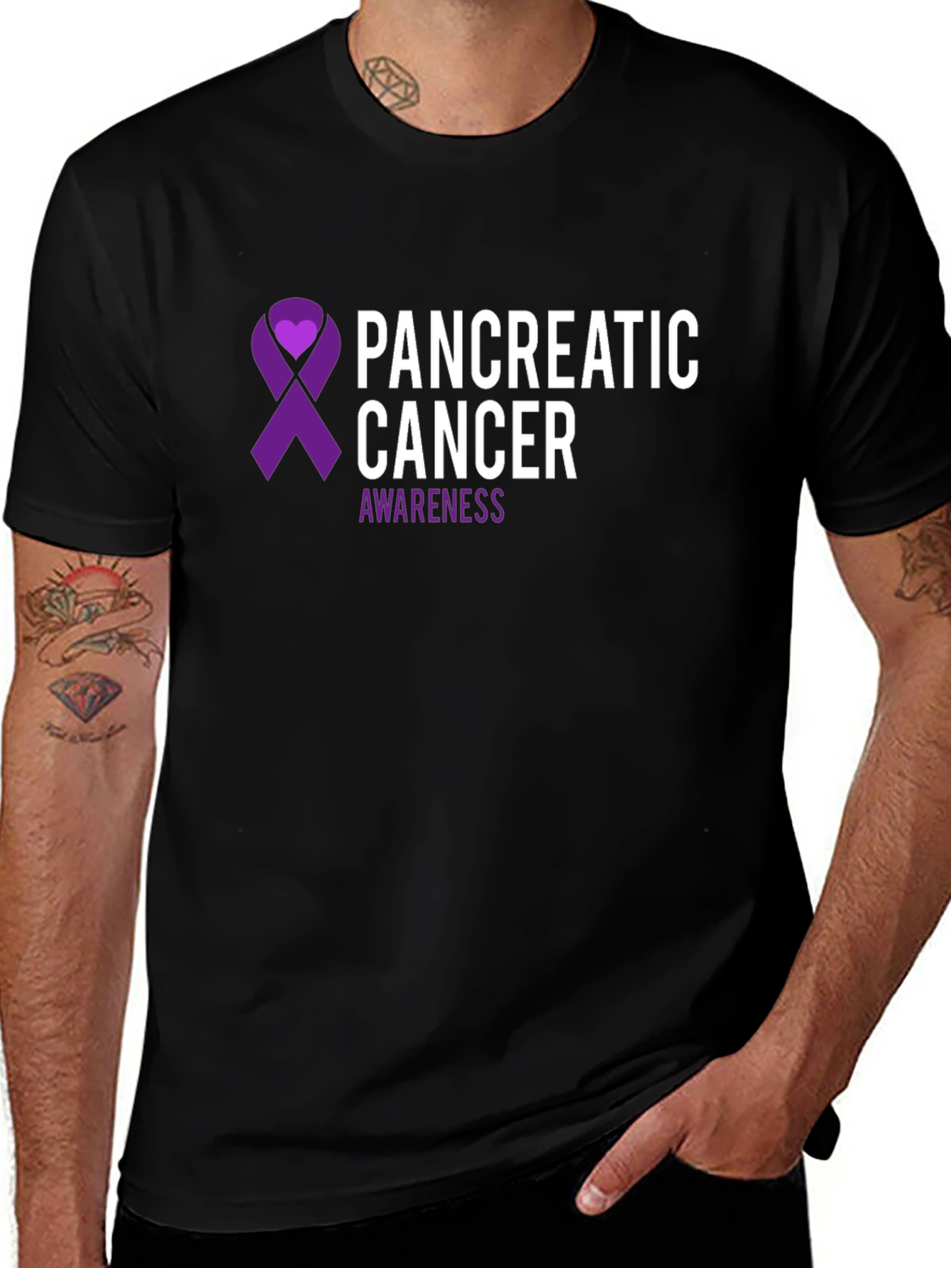 Pancreatic Cancer Awareness Ribbon T-Shirt