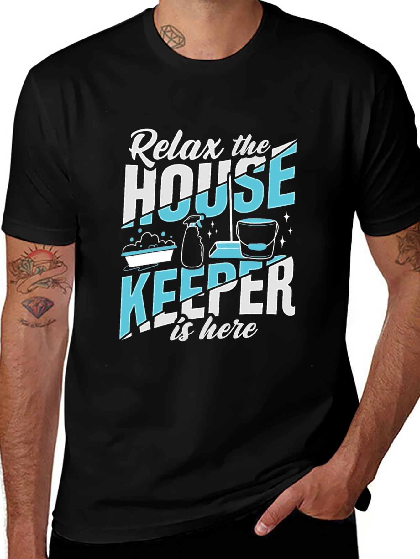 Variant 18 of Relax Housekeeper T-Shirt - Cleaning Crew Apparel