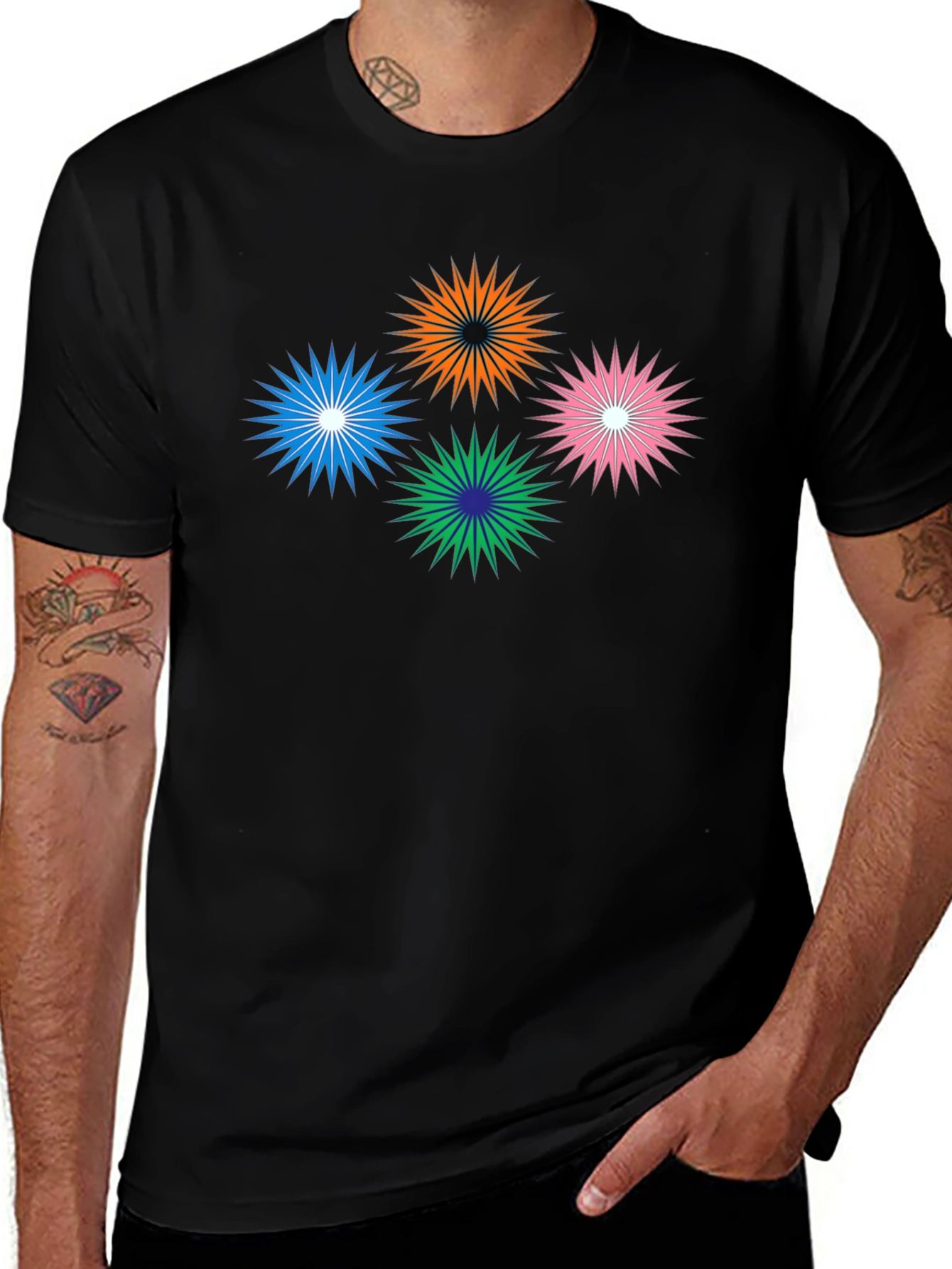 Starburst Graphic Black T-Shirt