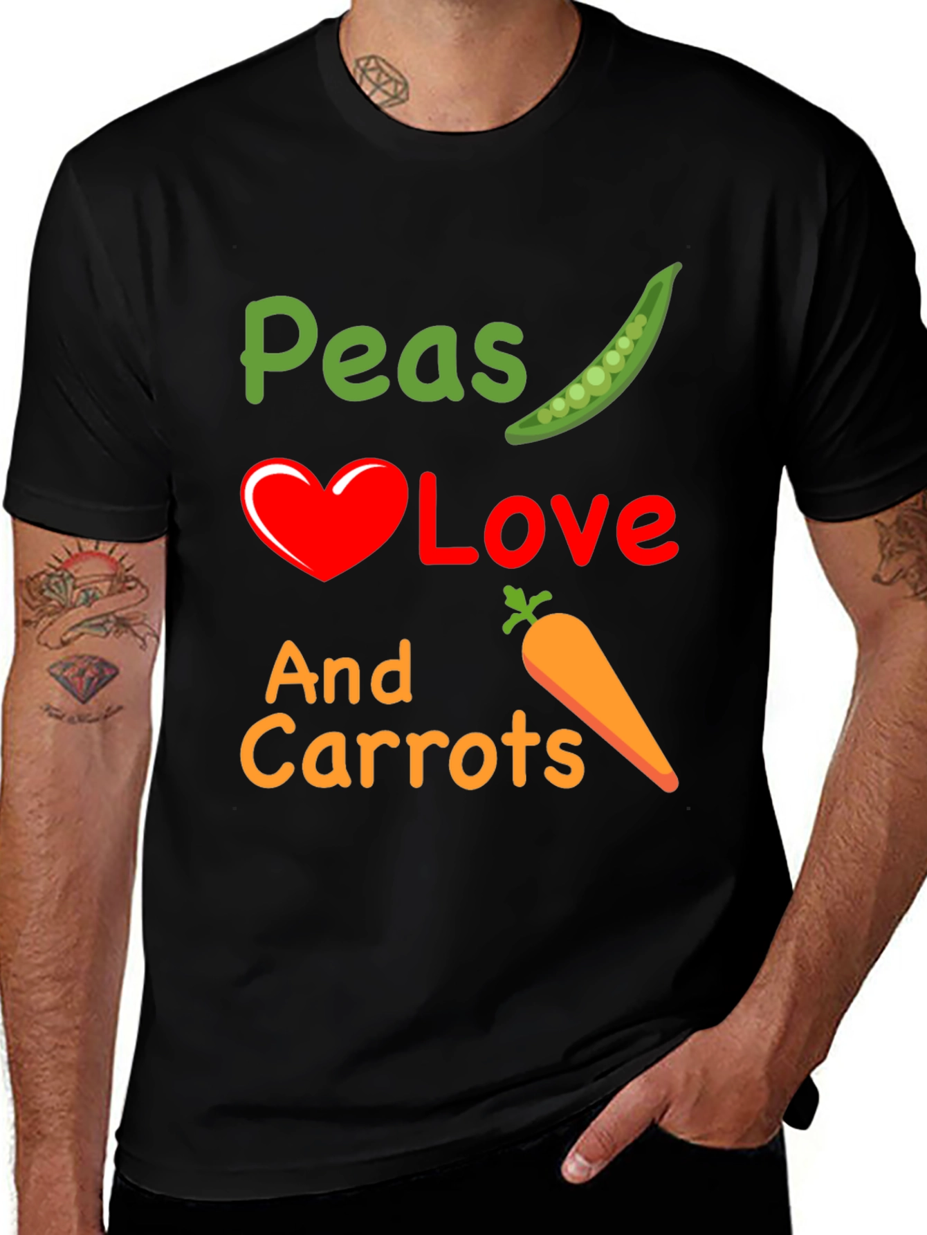 Variant 9 of Peas Love And Carrots Graphic T-Shirt