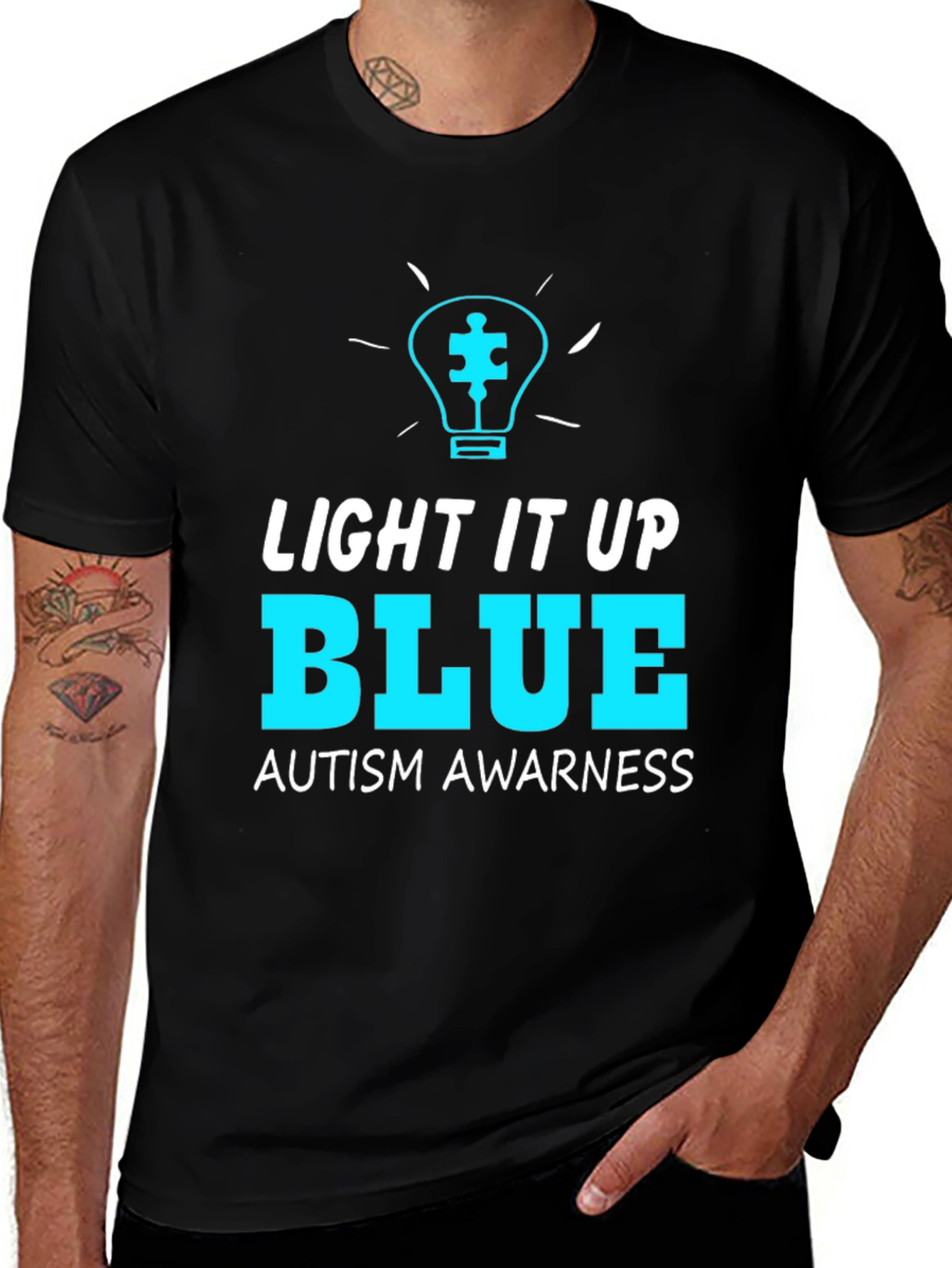 Autism Awareness T-Shirt - Light It Up Blue