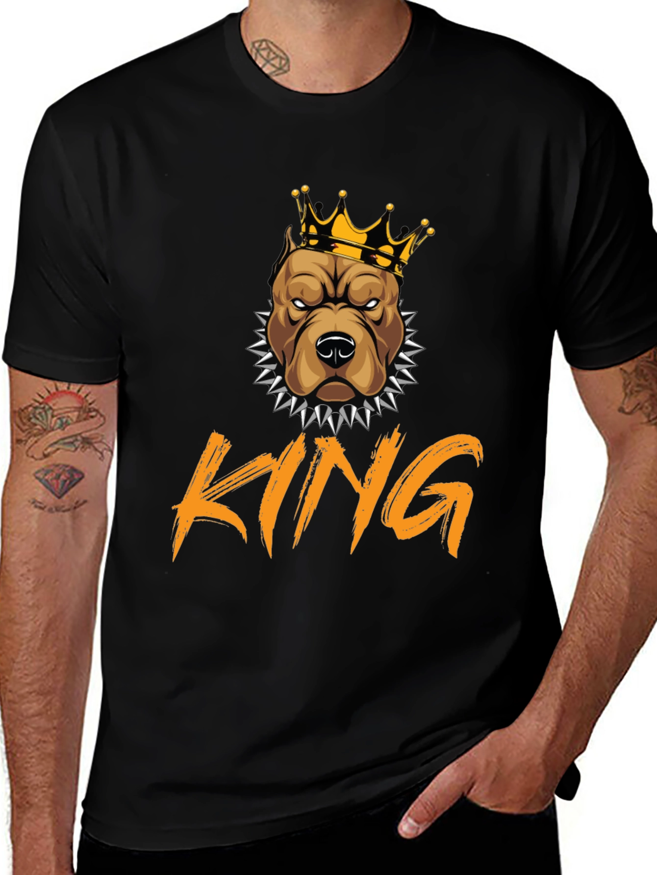 Variant 29 of King Pitbull Graphic Tee - Black