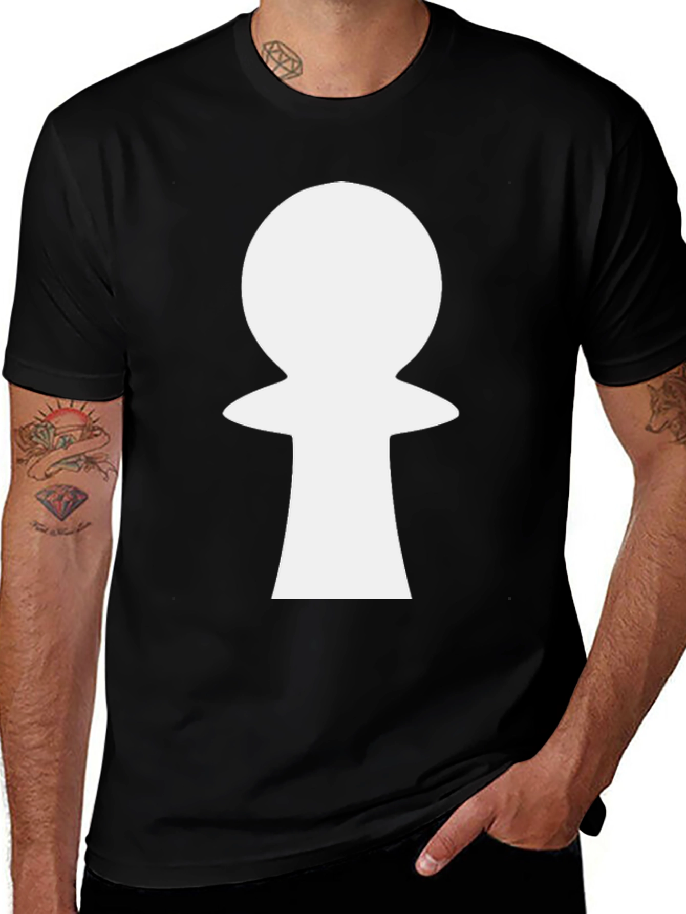 Variant 11 of Abstract Figure Black T-Shirt - Modern Style
