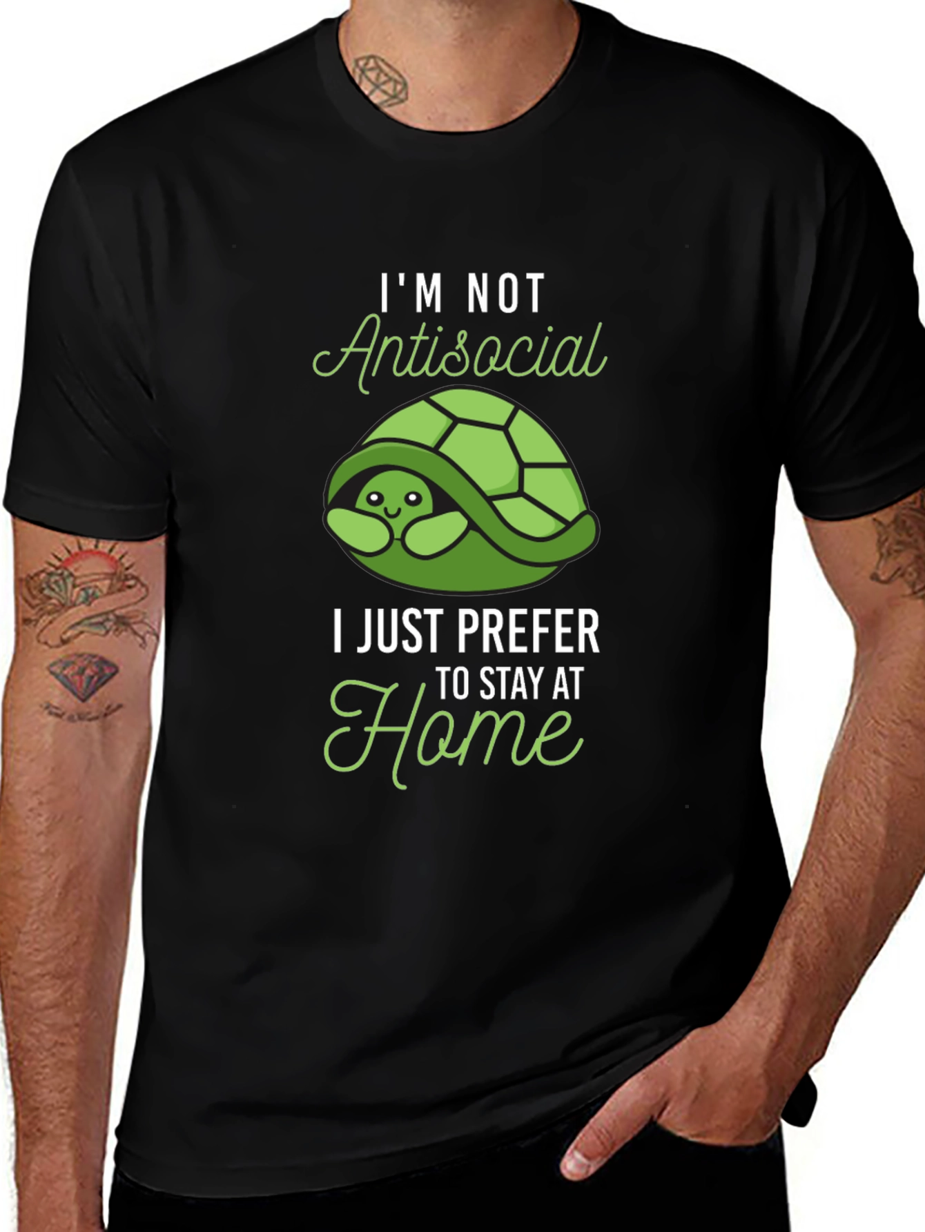 Variant 20 of Introvert Turtle T-Shirt - Stay Home Club