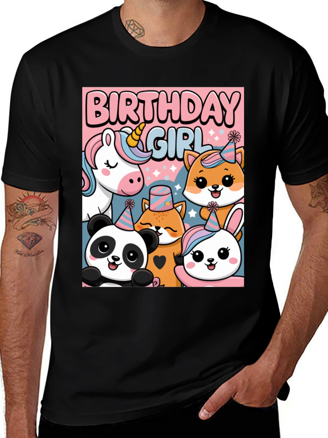 Variant 25 of Birthday Girl Animal Party T-Shirt