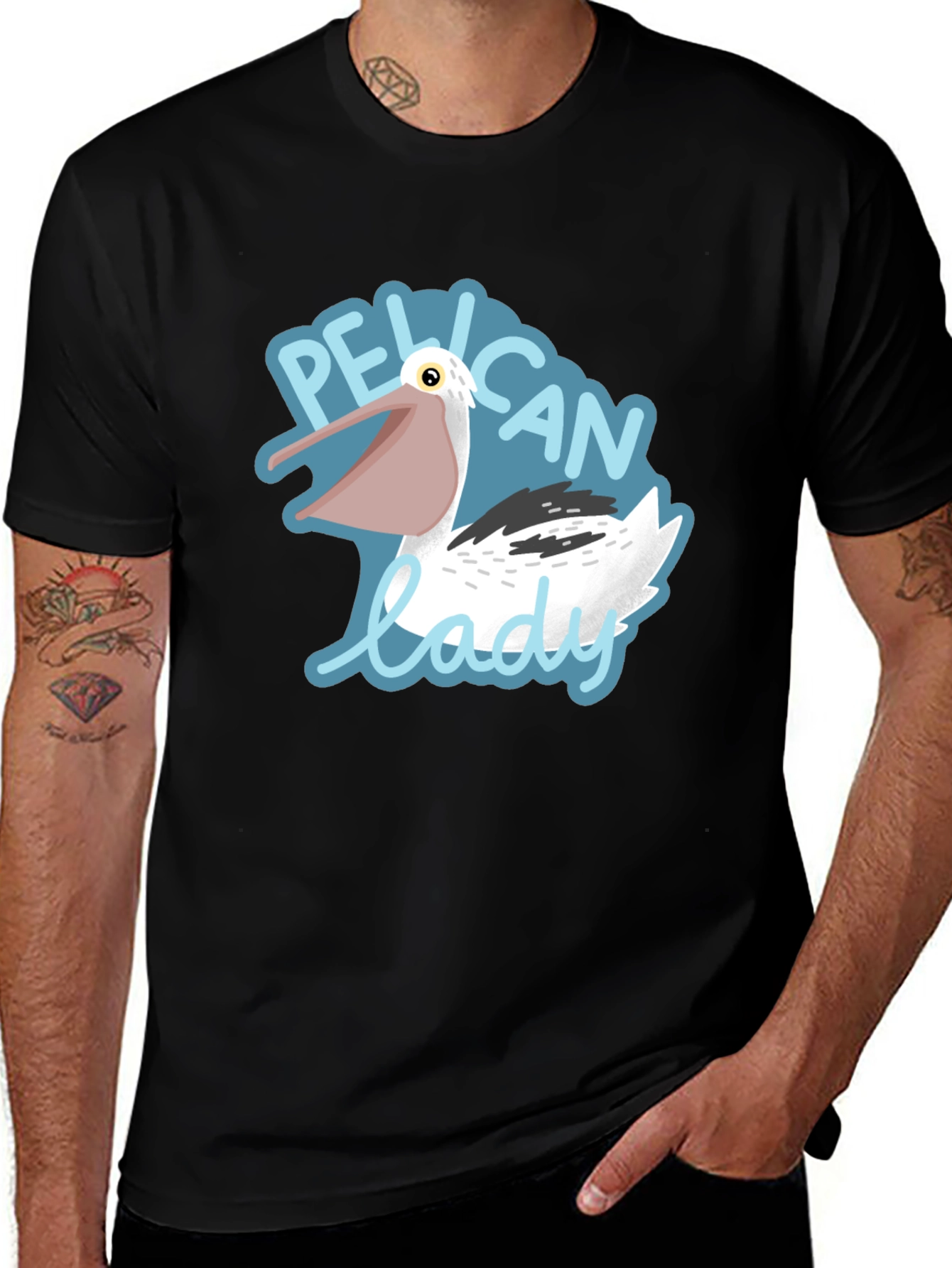 Variant 30 of Pelican Lady Graphic Tee - Black