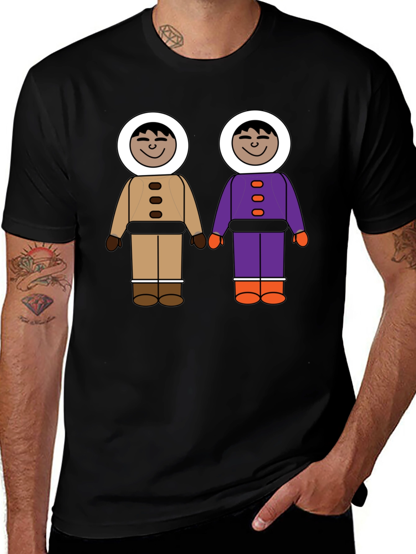 Variant 8 of Novel Cartoon Friends Graphic T-Shirt