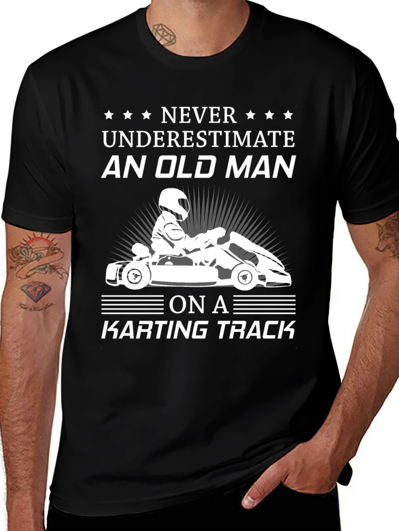 Variant 30 of Old Man Karting T-Shirt - Funny Racing Tee