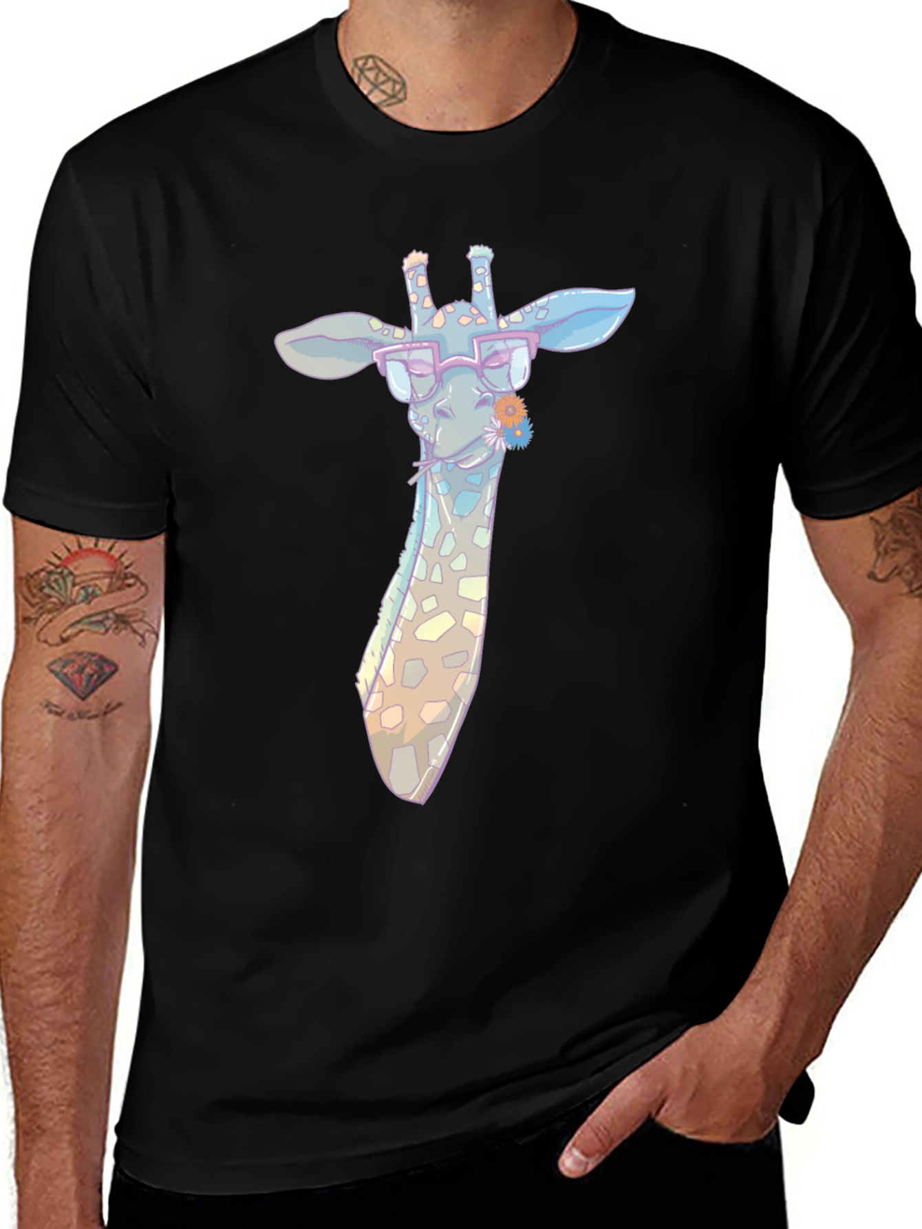 Variant 6 of Giraffe Graphic Tee - Unique Design