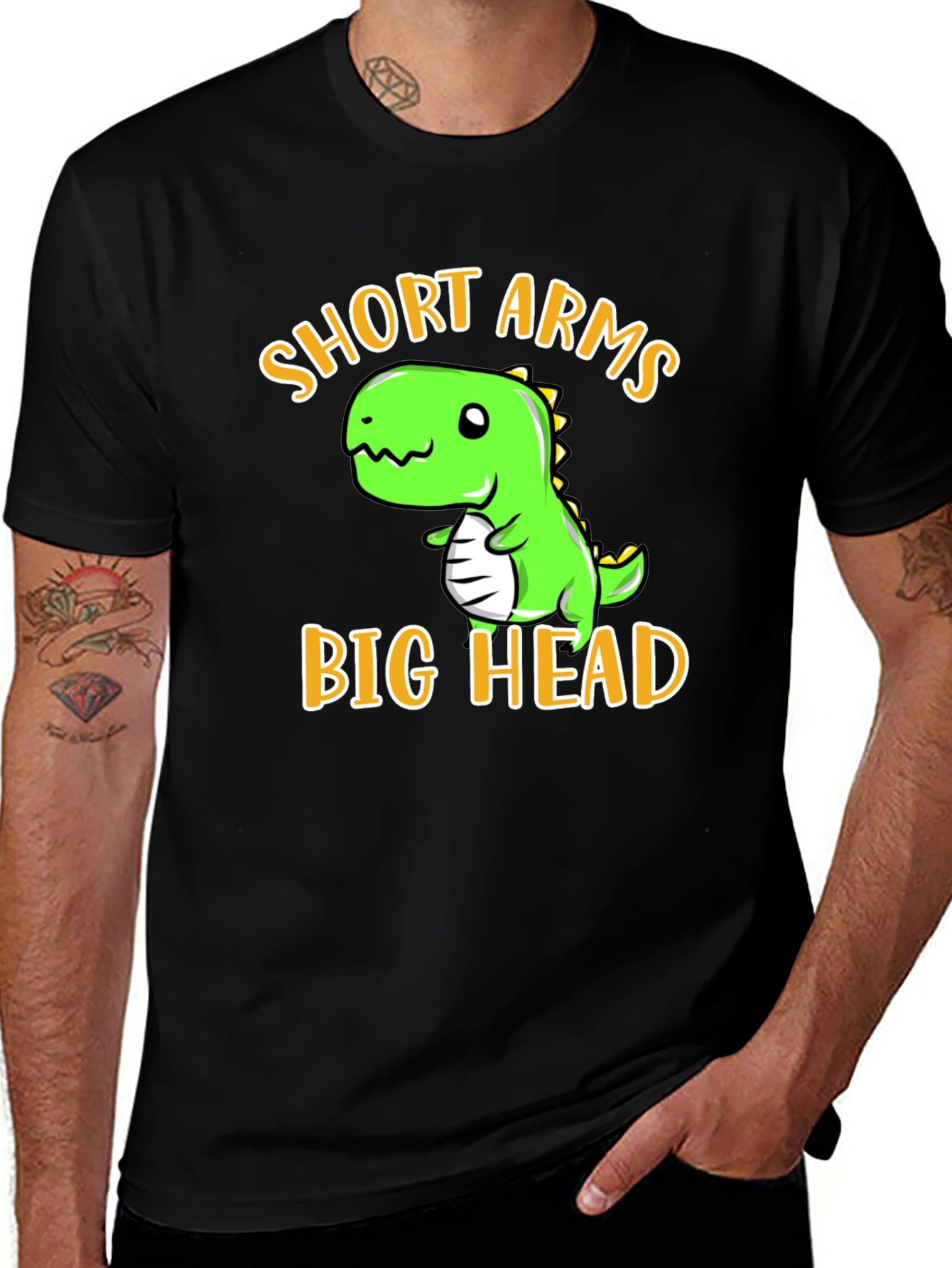 Variant 11 of Short Arms Big Head T-Shirt - Funny Dino Tee