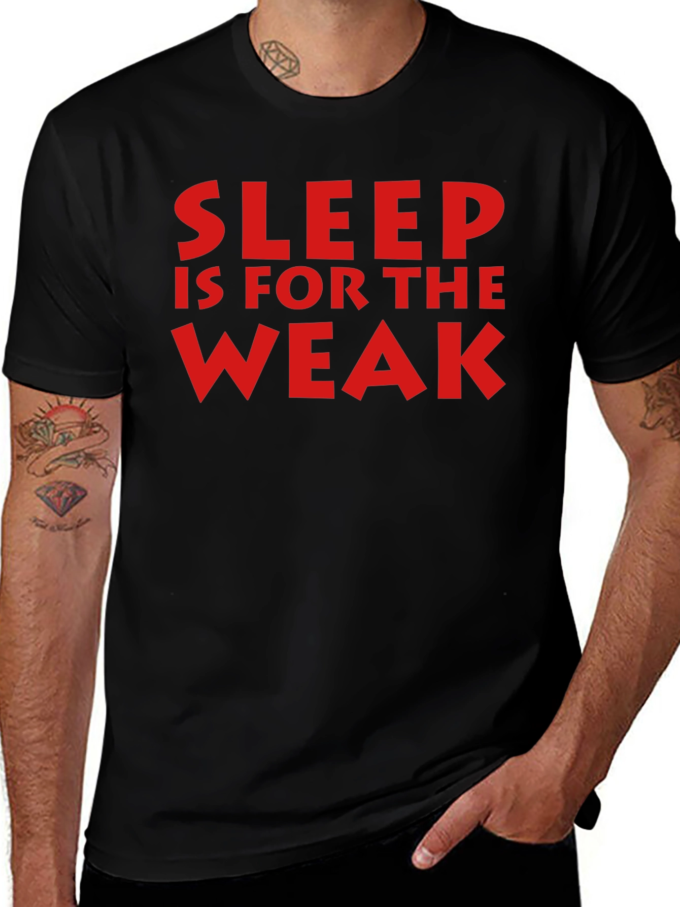Variant 12 of Sleep is for the Weak Graphic Tee - Black
