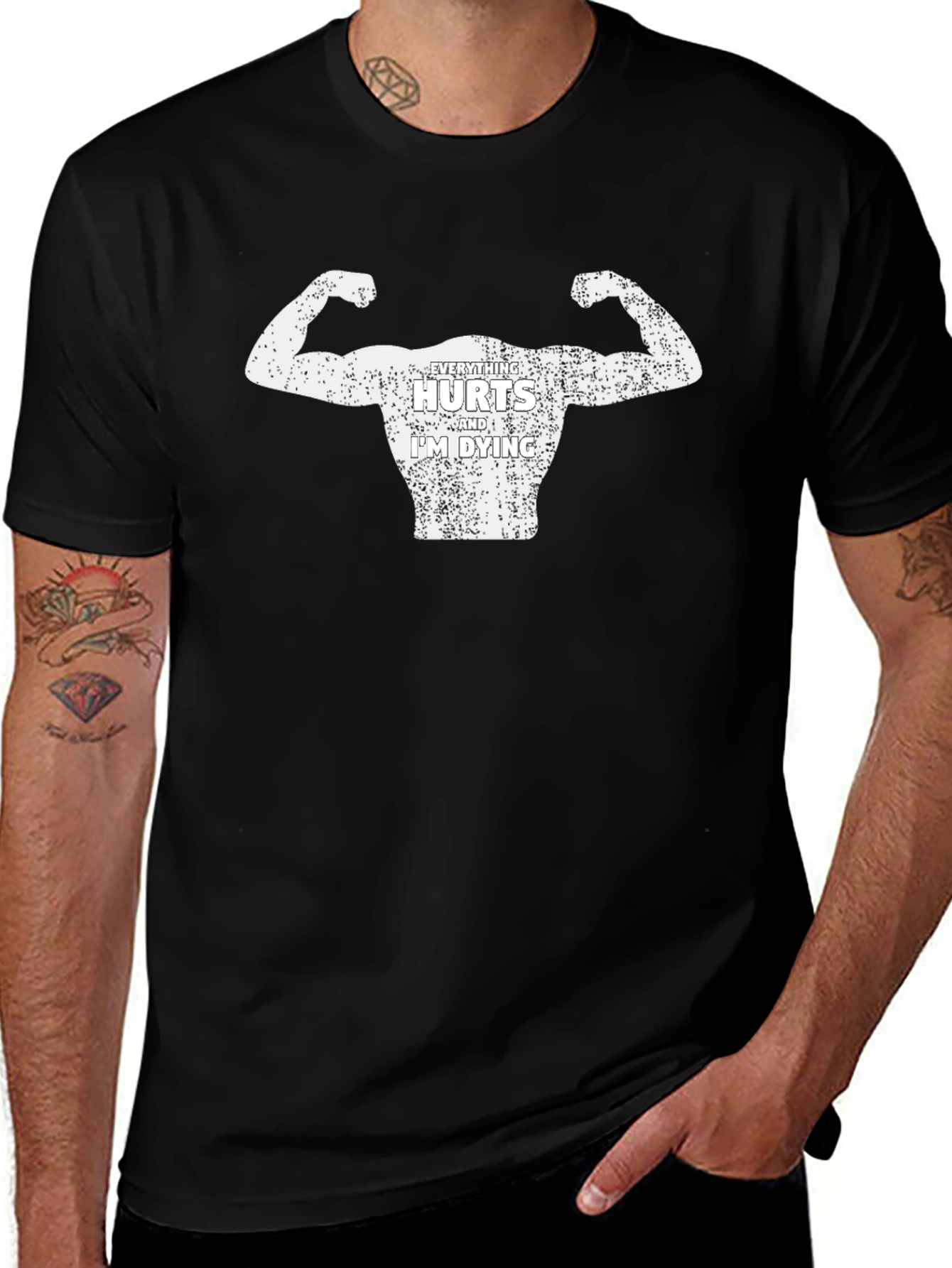 Variant 8 of Everything Hurts T-Shirt - Gym & Workout Apparel