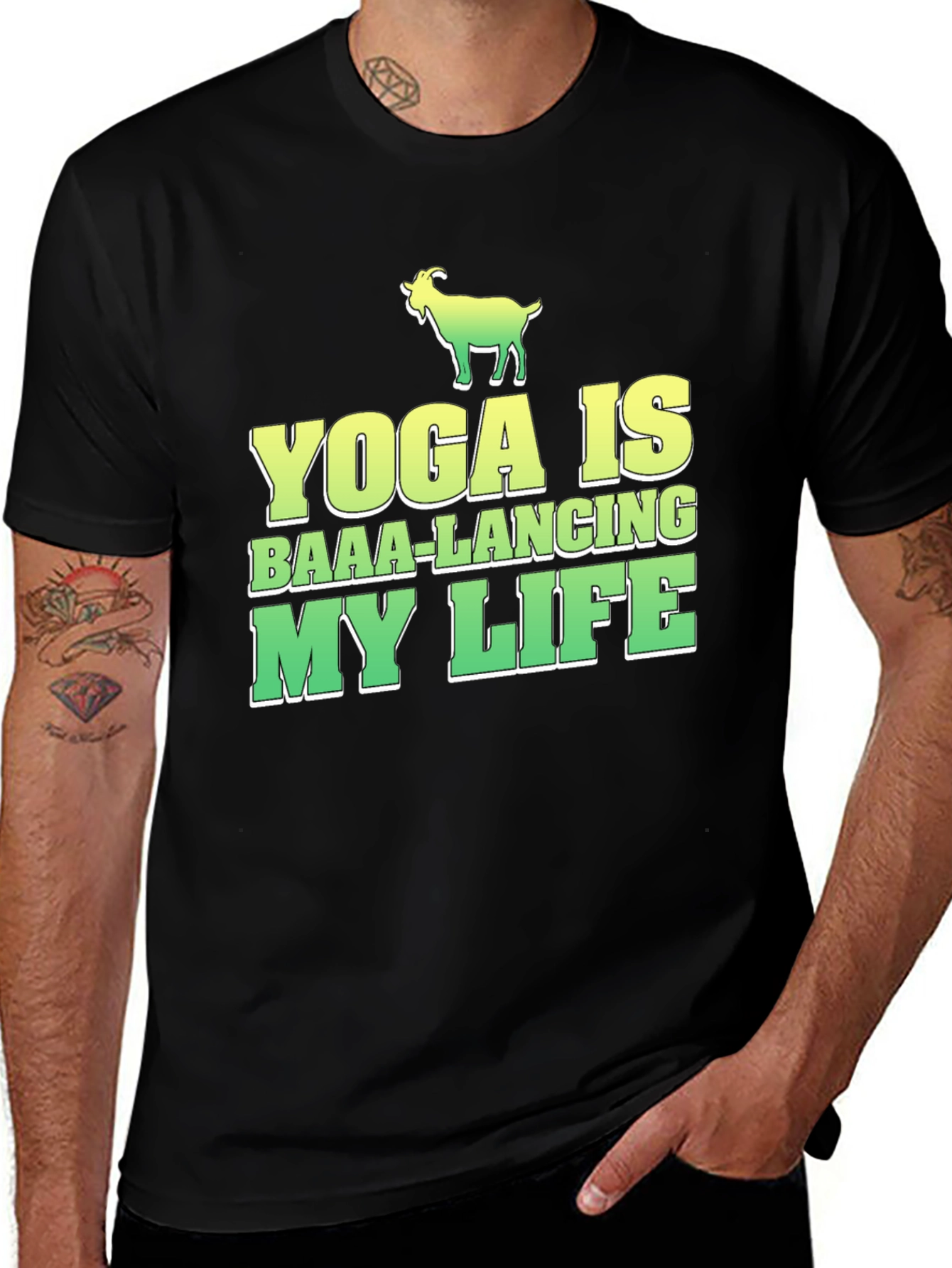 Variant 8 of Yoga Goat Balancing Life T-Shirt