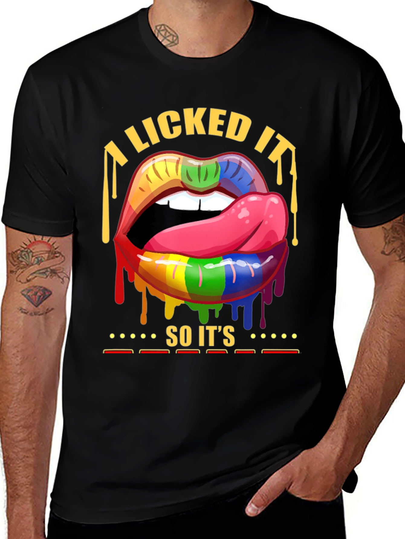 Variant 28 of Rainbow Lips Pride T-Shirt