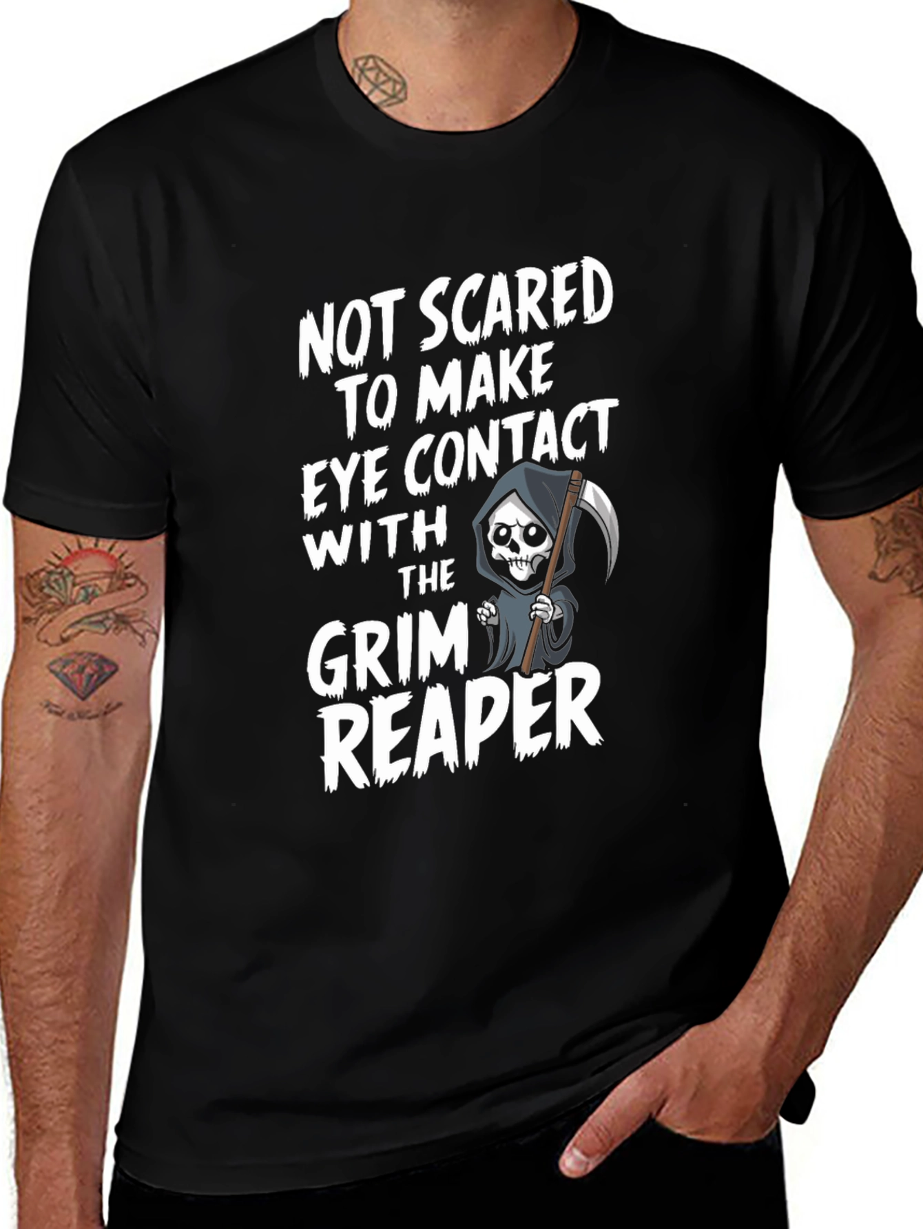 Variant 12 of Grim Reaper Graphic T-Shirt - Halloween Spooky Tee