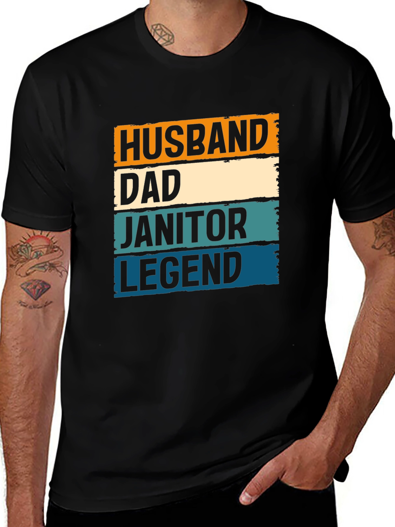 Variant 15 of Husband Dad Janitor Legend Graphic T-Shirt