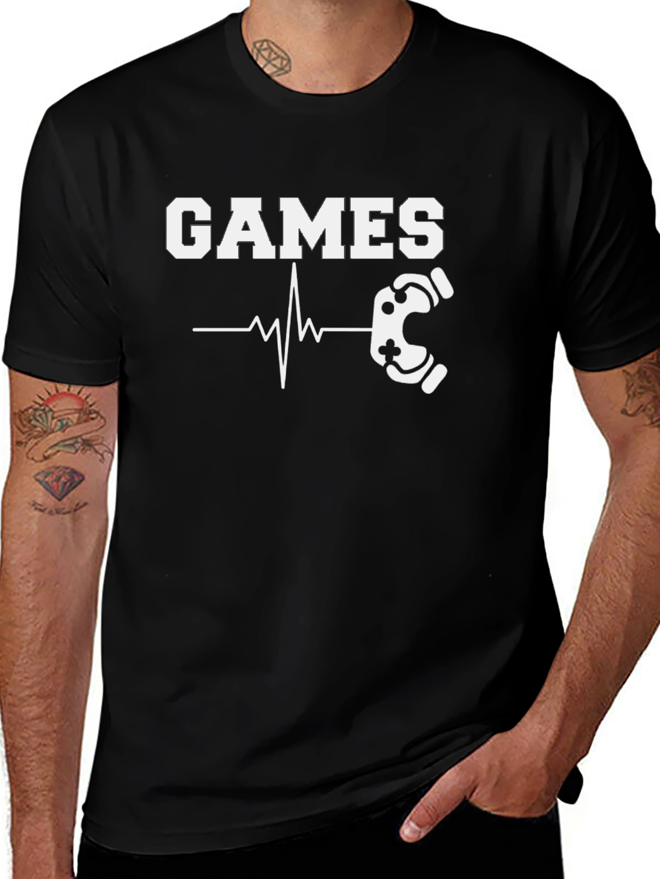 Variant 25 of Games Heartbeat T-Shirt - Gamer Style