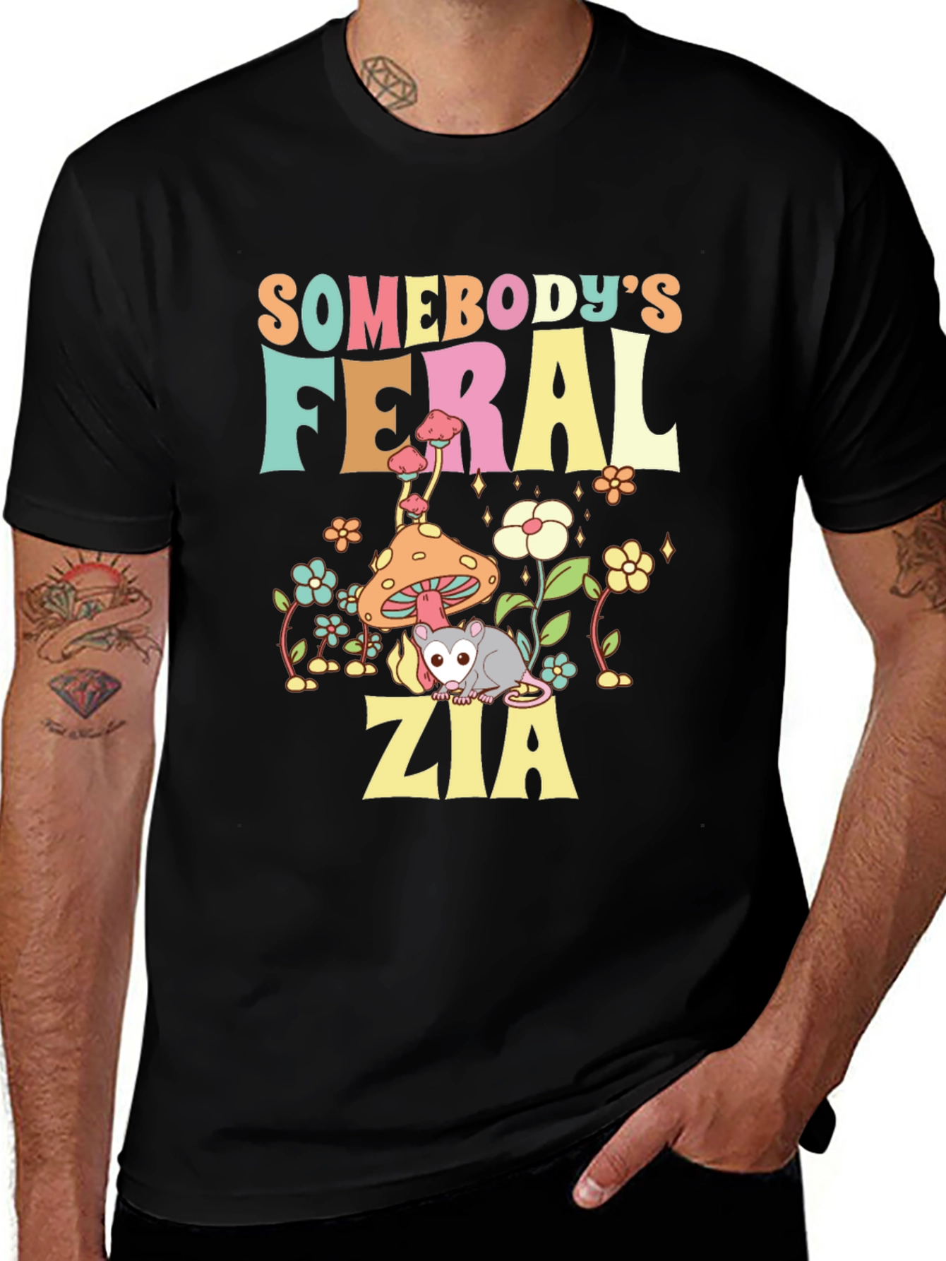 Variant 17 of Feral Zia Graphic T-Shirt: Unique Design