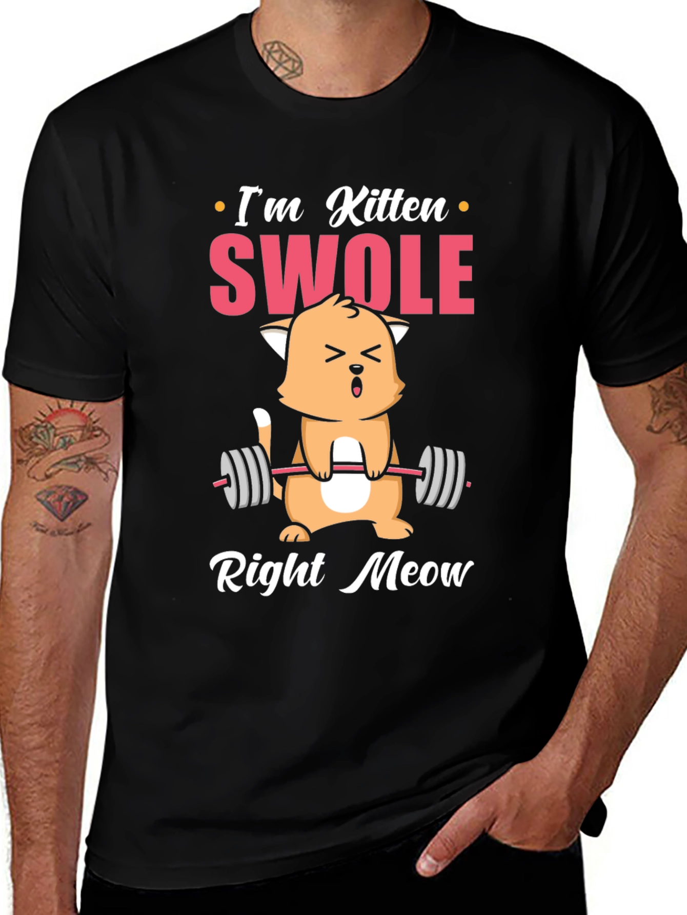 Variant 26 of Kitten Swolle Funny Workout T-Shirt