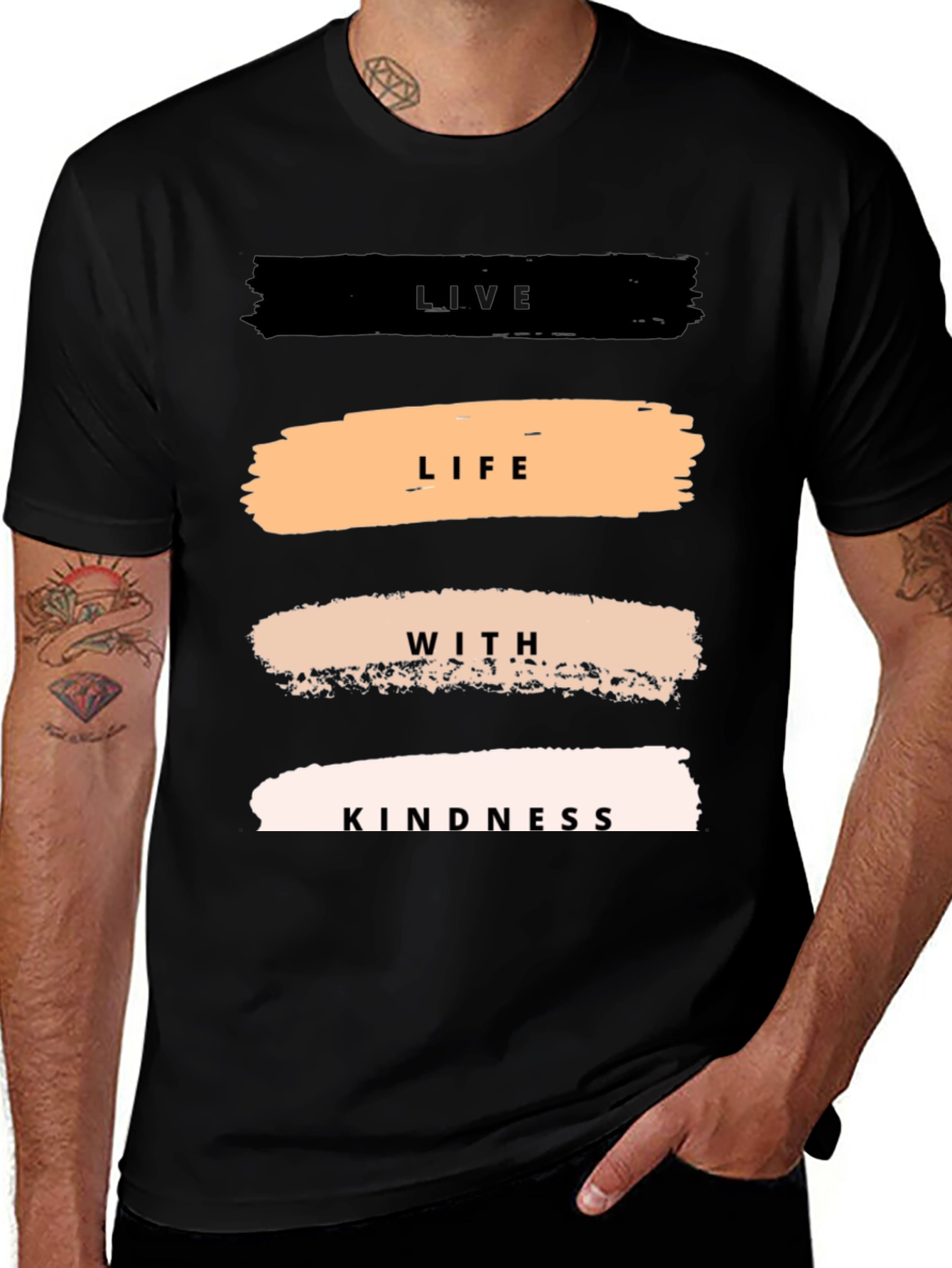 Live Life With Kindness T-Shirt - Black