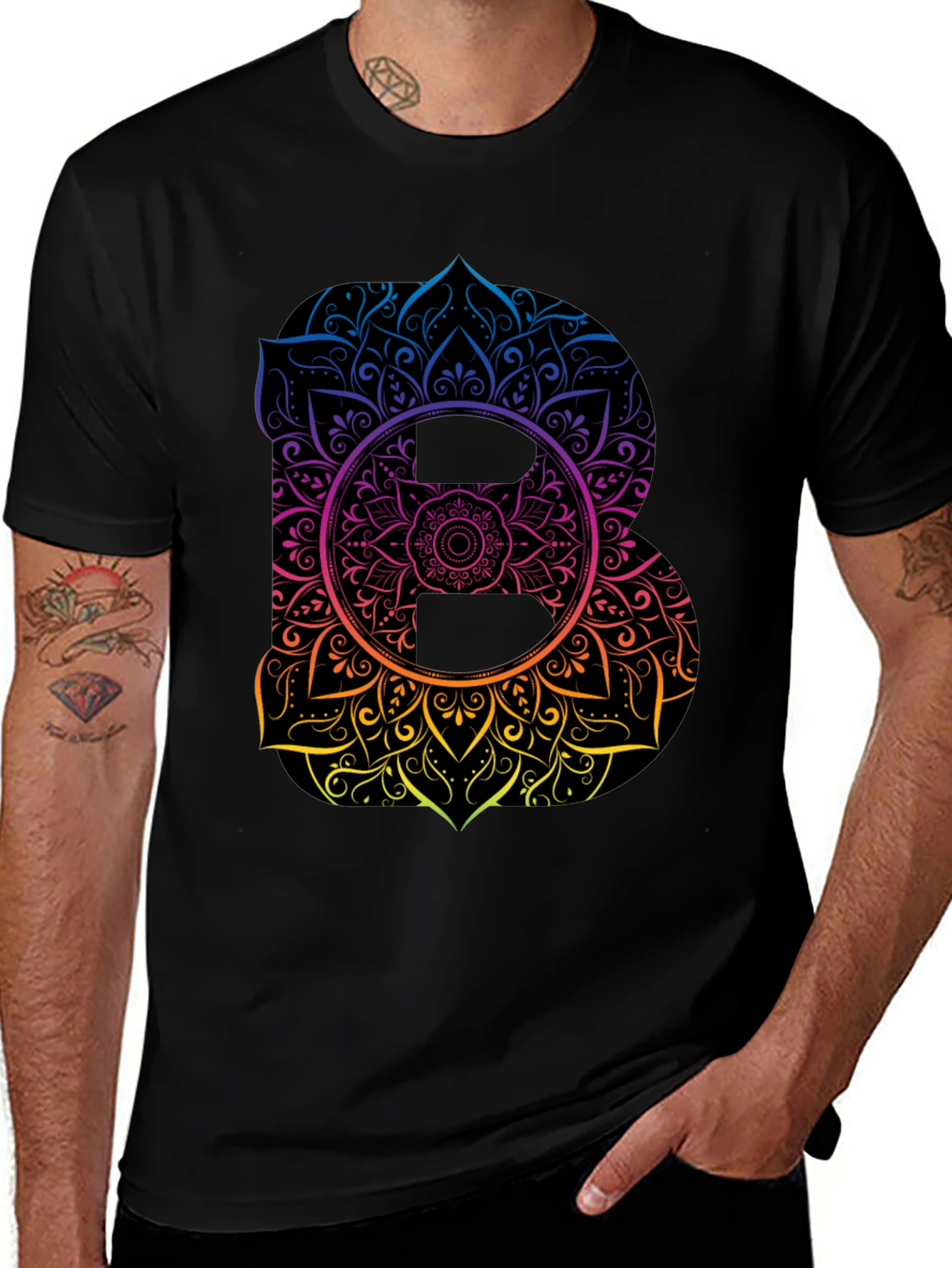 Mandala Graphic Tee - Colorful Boho Design