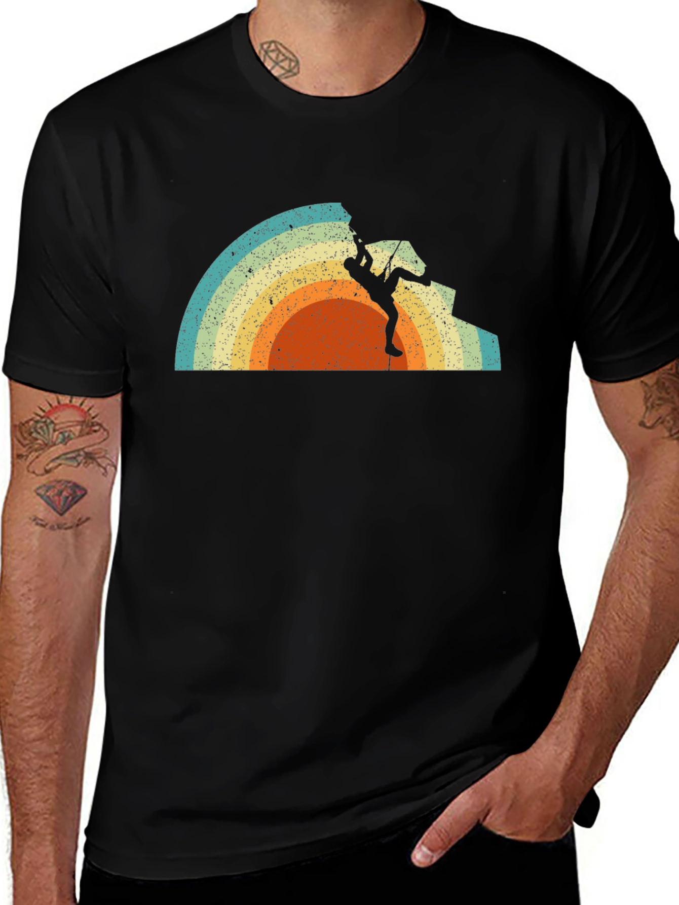 Variant 11 of Vintage Rock Climbing Graphic T-Shirt