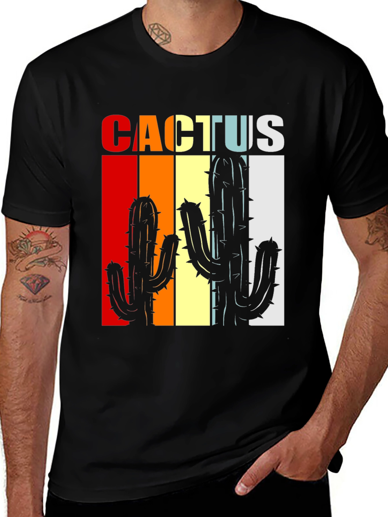 Variant 7 of Retro Cactus Graphic Tee - Desert Vibes