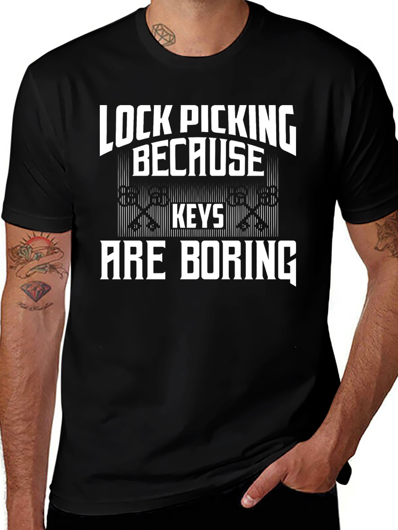 Variant 2 of Lock Picking Because Keys Are Boring T-Shirt
