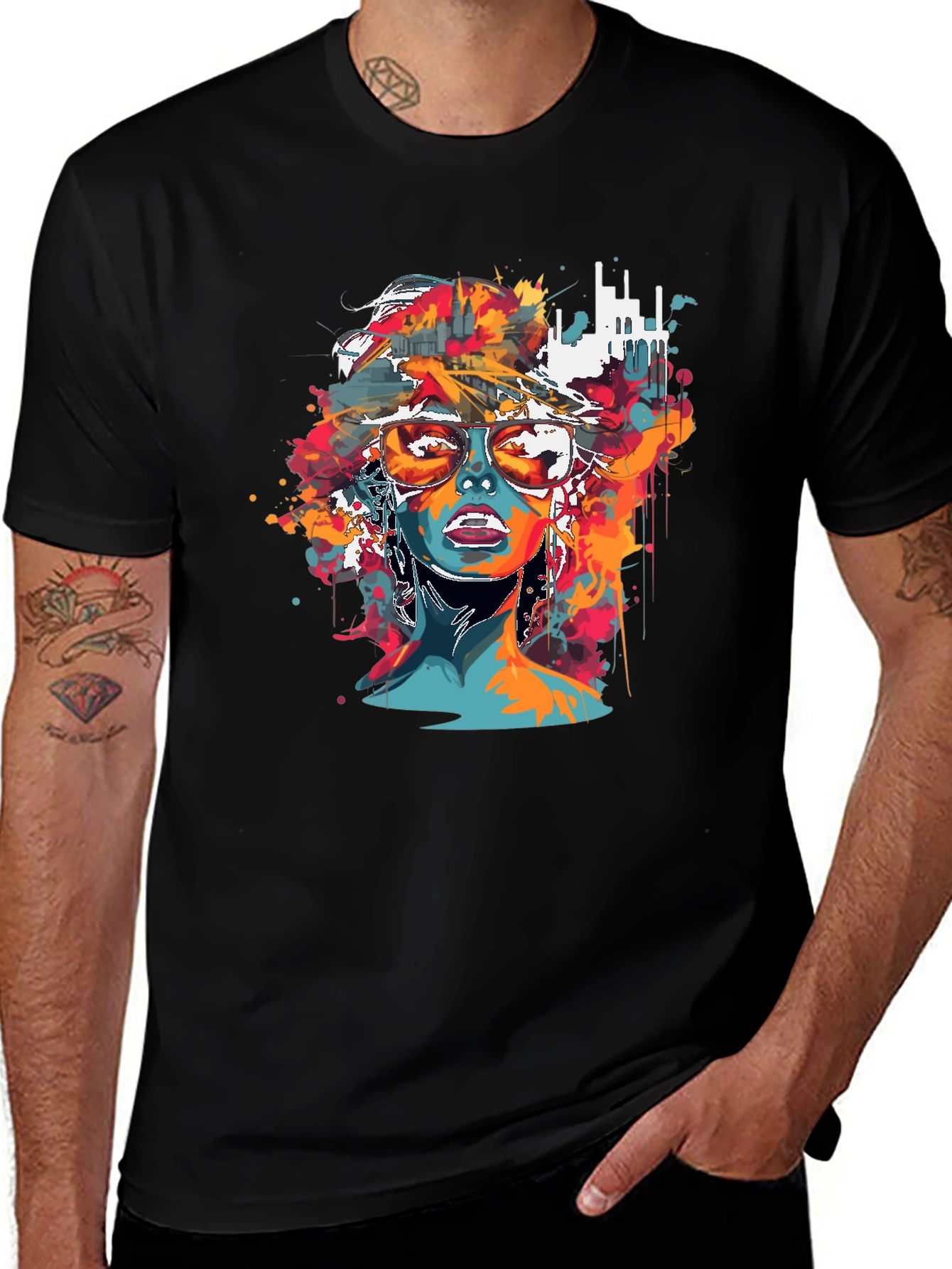 Variant 30 of Abstract Woman Graphic Tee - Cool Streetwear