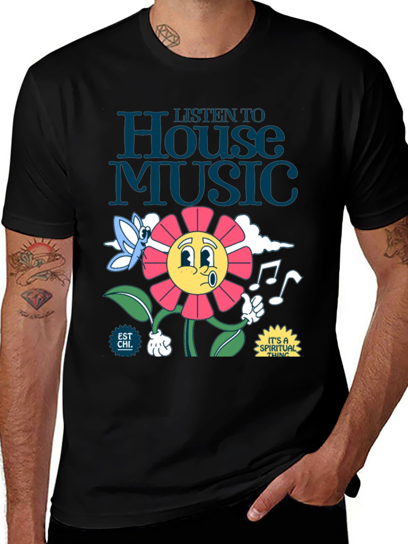 Variant 14 of House Music Graphic Tee - Spiritual Vibe