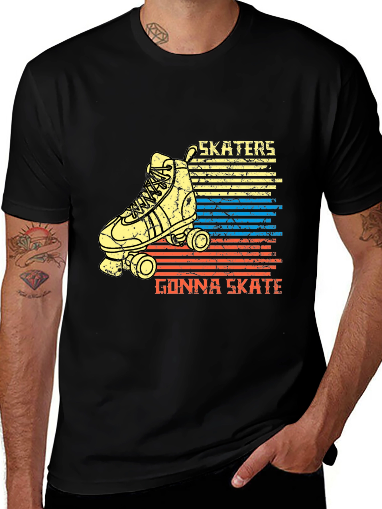 Variant 13 of Skater T-Shirt - Retro Roller Skate Tee