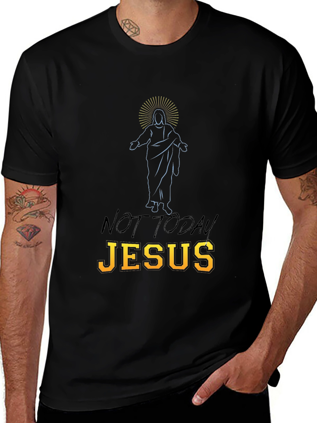 Variant 7 of Not Today Jesus Graphic T-Shirt