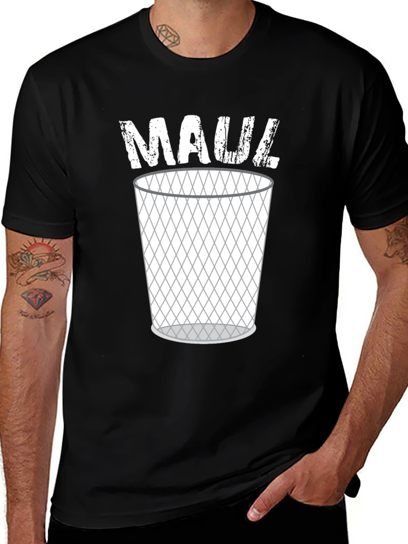 Variant 20 of Maul Trash Can Graphic Tee - Black