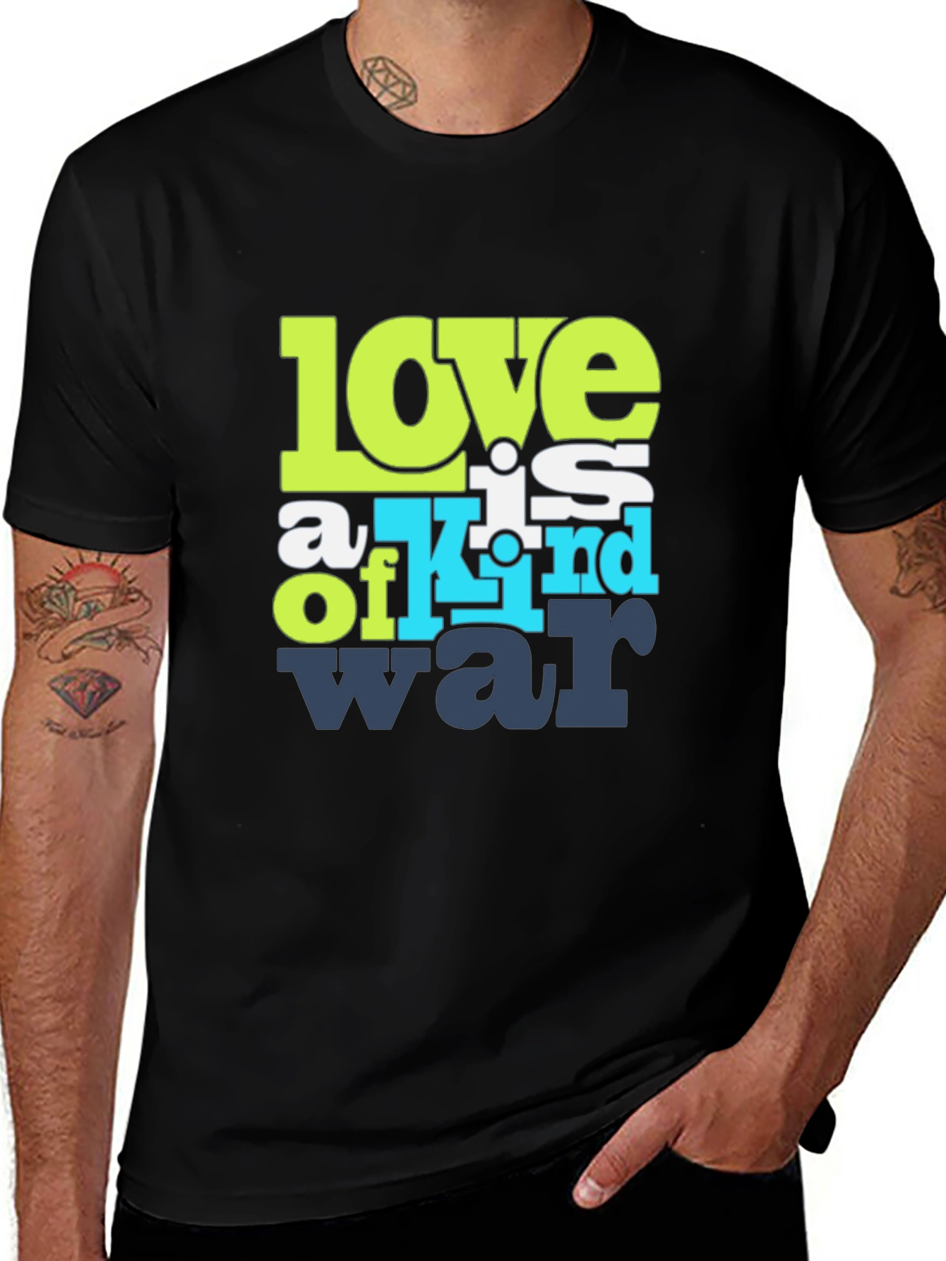 Variant 8 of Love is a Kind of War Graphic T-Shirt