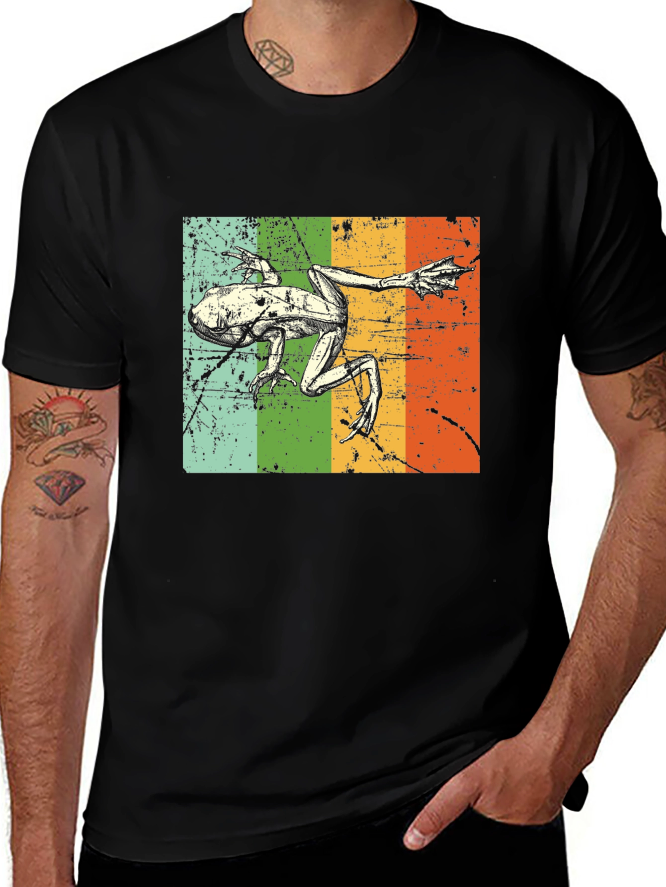 Variant 11 of Retro Frog T-Shirt - Vintage Amphibian Graphic Tee