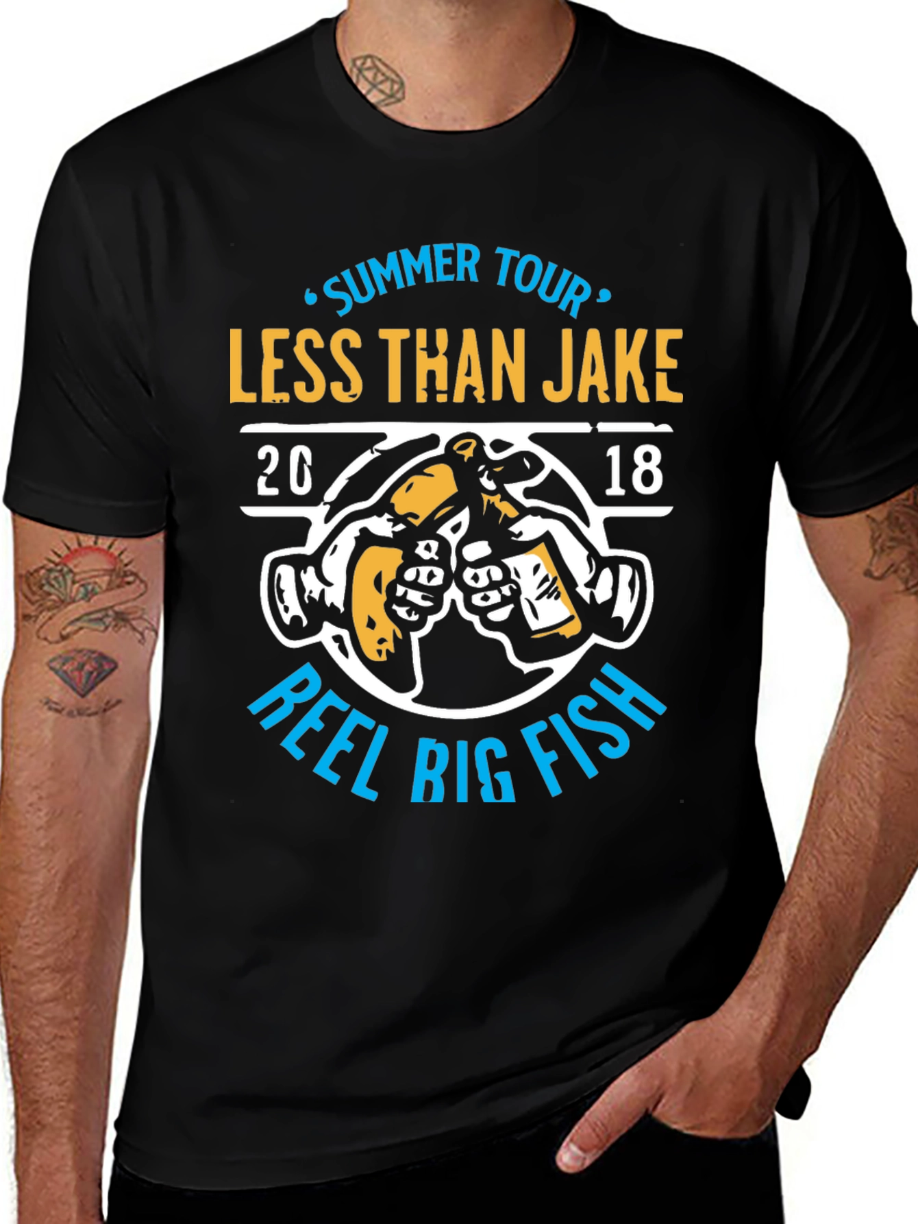 Less Than Jake Reel Big Fish Summer Tour 2018 T-Shirt