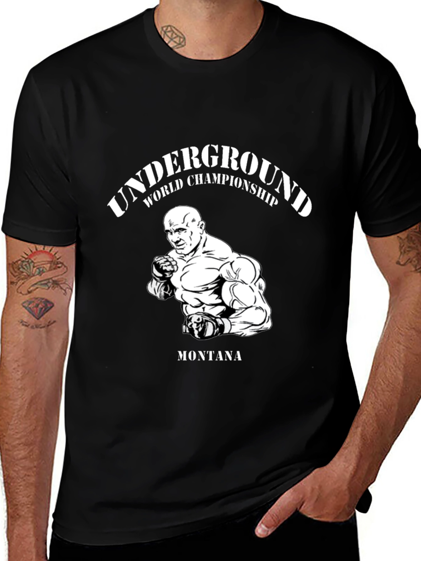 Variant 21 of Underground World Championship Montana Black T-Shirt