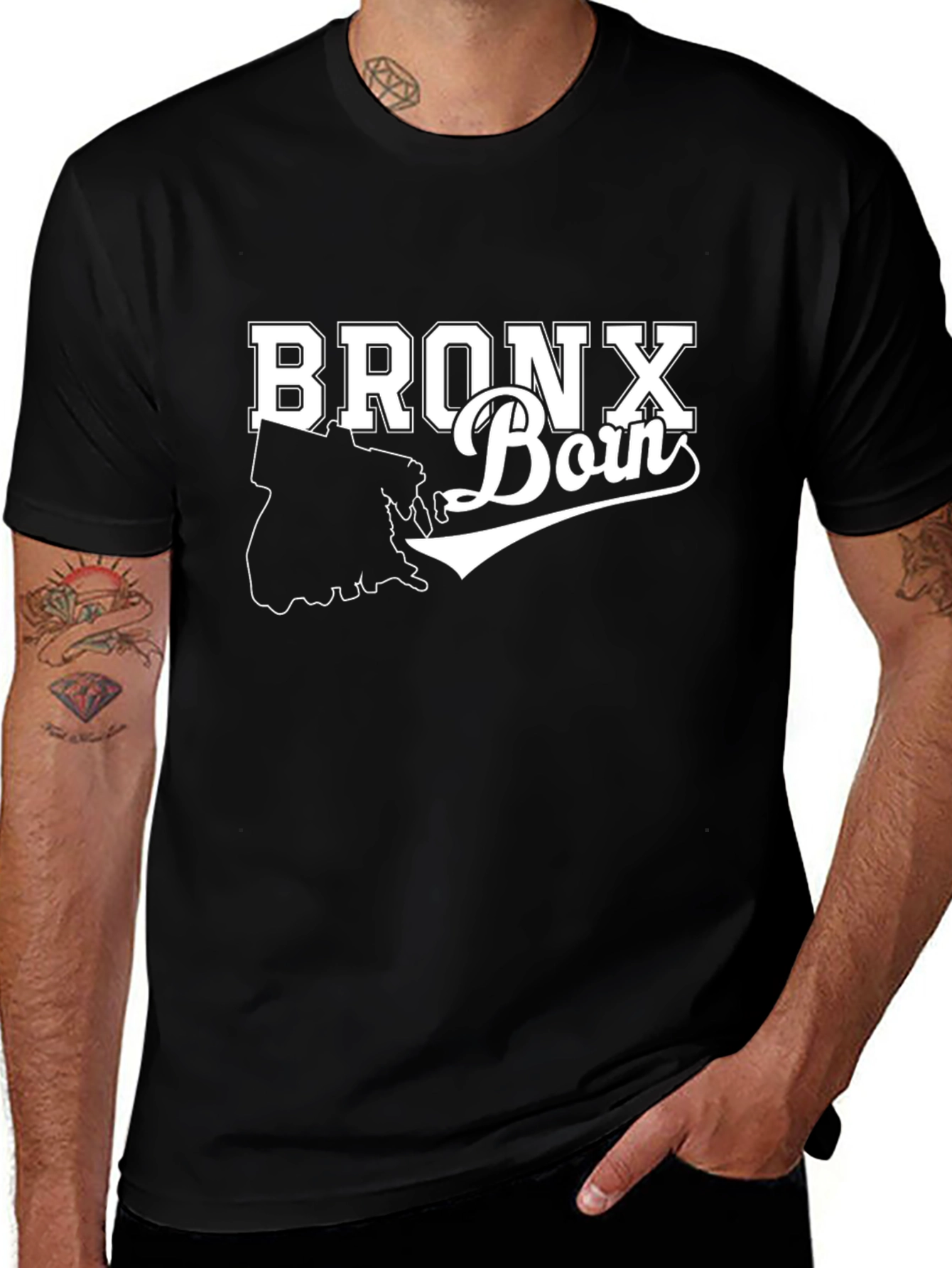 Bronx Born Black T-Shirt